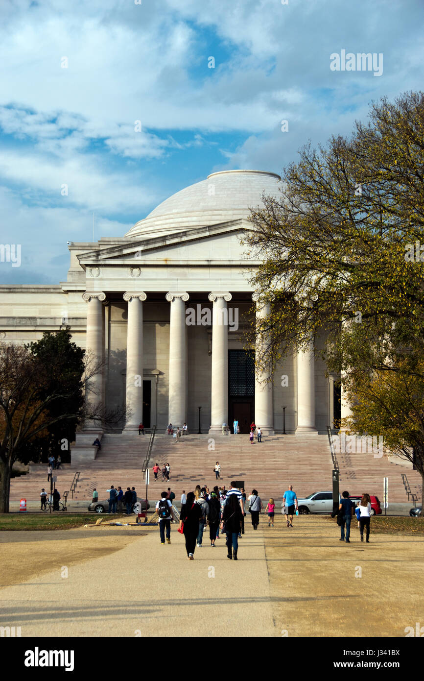 La Galleria Nazionale di Arte, West edificio, è il museo nazionale d'arte sul National Mall di Washington DC. Foto Stock