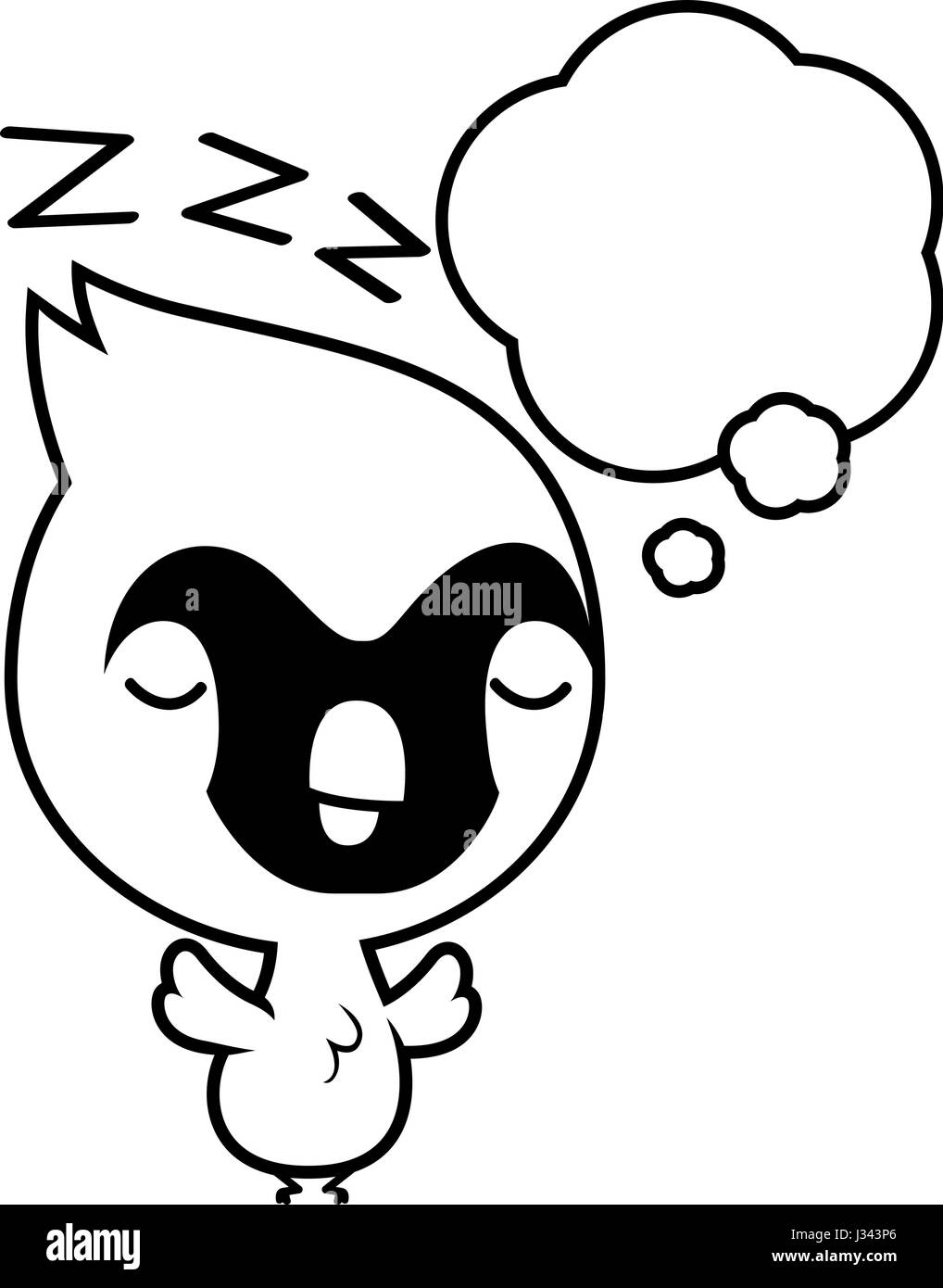 Un cartoon illustrazione di un bambino il cardinale sognare. Illustrazione Vettoriale