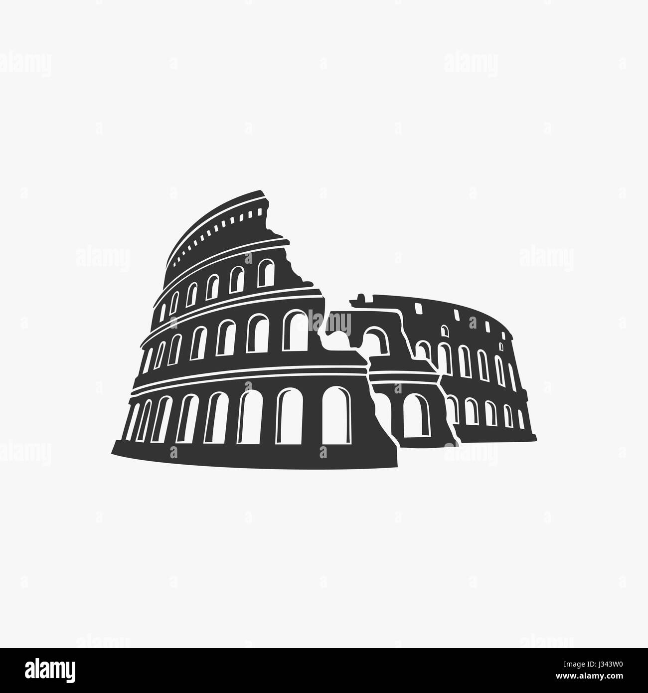 Colosseo simbolo del vettore Illustrazione Vettoriale