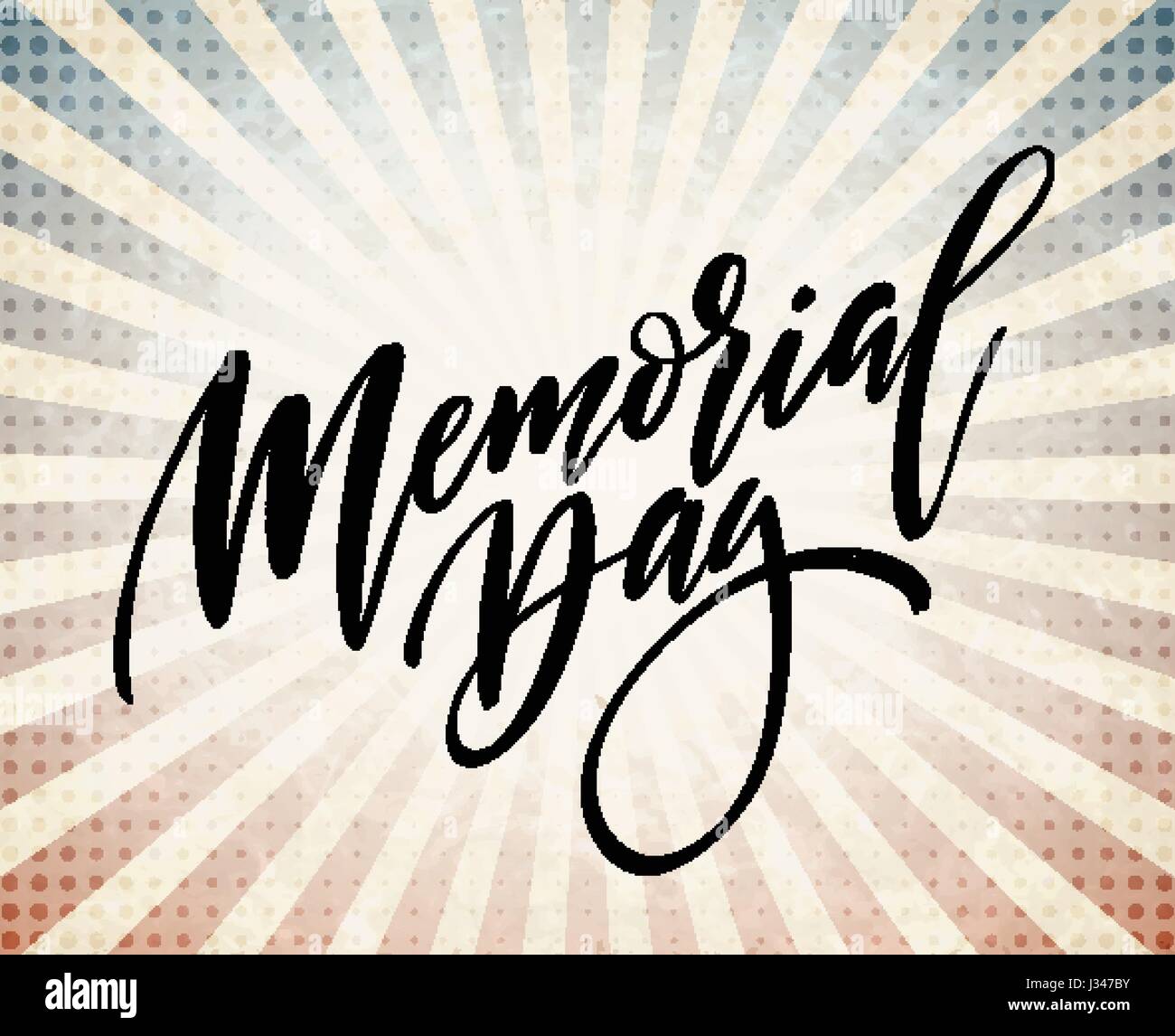 Felice giorno memoriale della scheda. National american holiday. Festive un poster o un banner con scritte a mano. Illustrazione Vettoriale Illustrazione Vettoriale