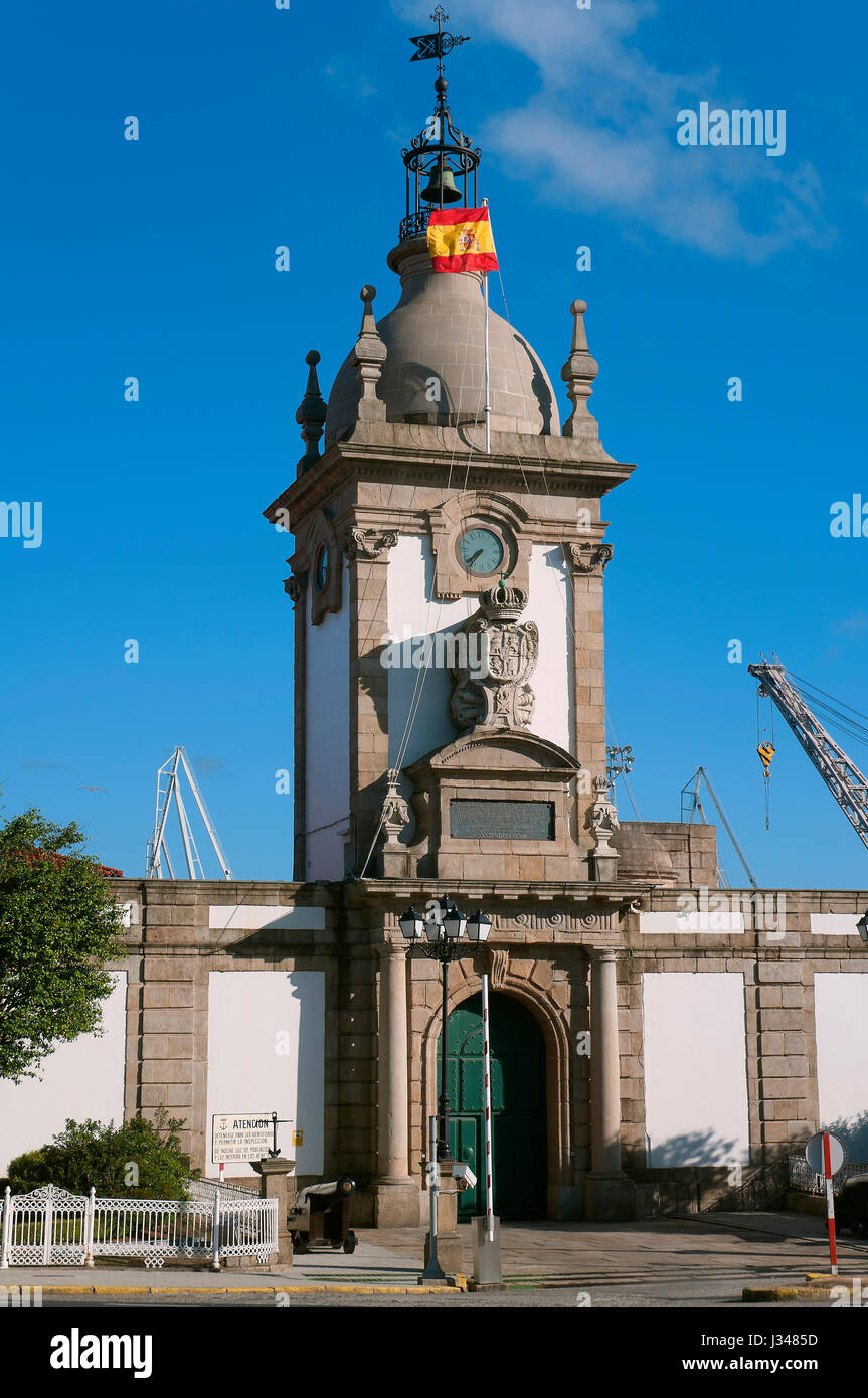 Il Dock's Gate, Ferrol, La Coruna provincia, regione della Galizia, Spagna, Europa Foto Stock