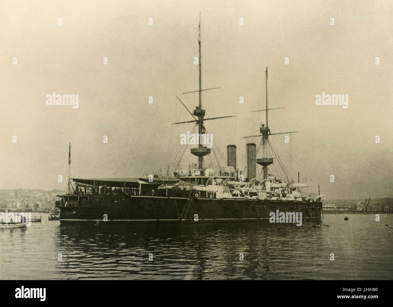 Royal Sovereign-classe corazzata HMS Empress of India, ca.1900 Foto Stock