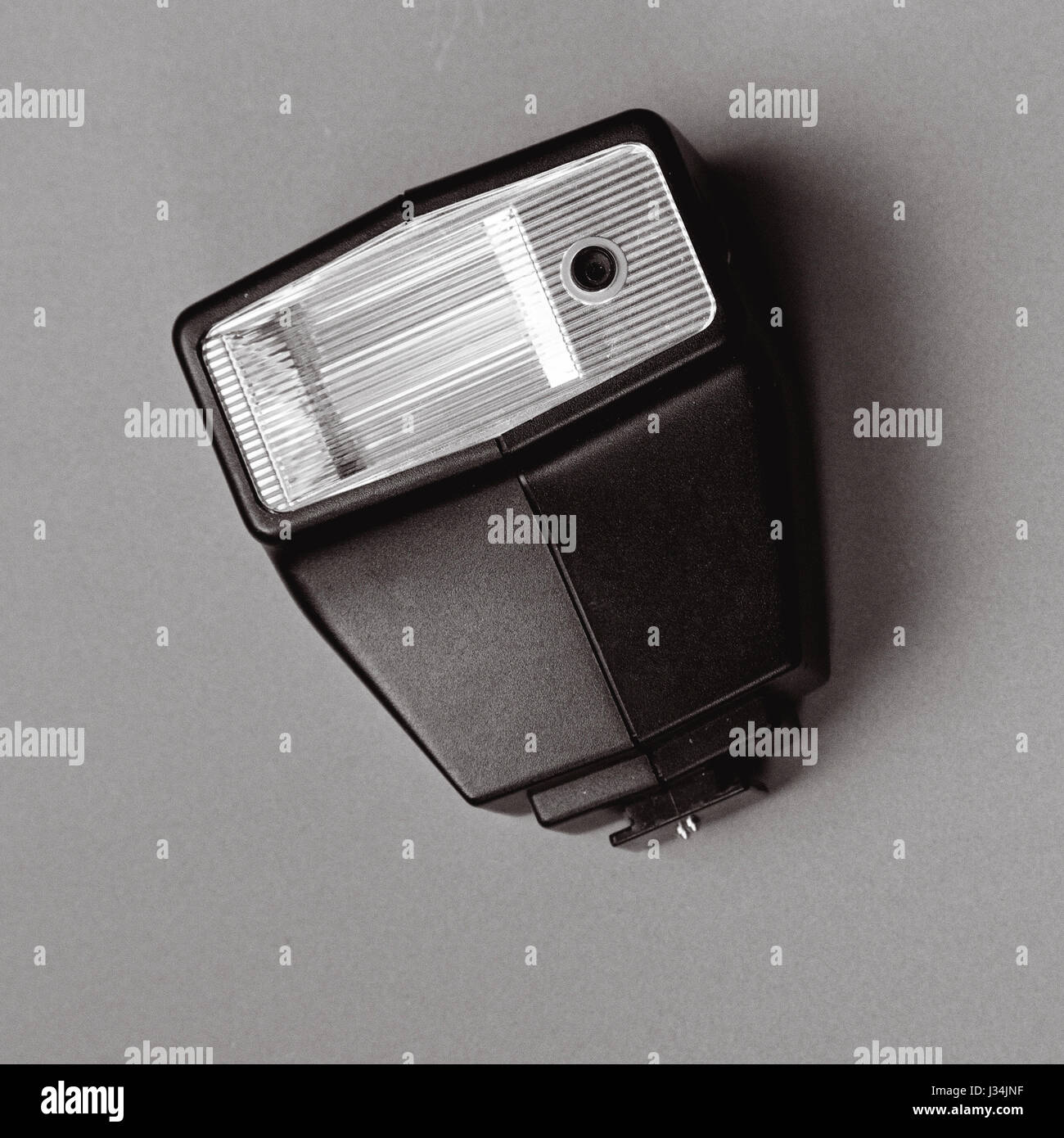 Vintage / Retrò / Vecchio Flash della fotocamera Pentax unità in bianco e nero Foto Stock