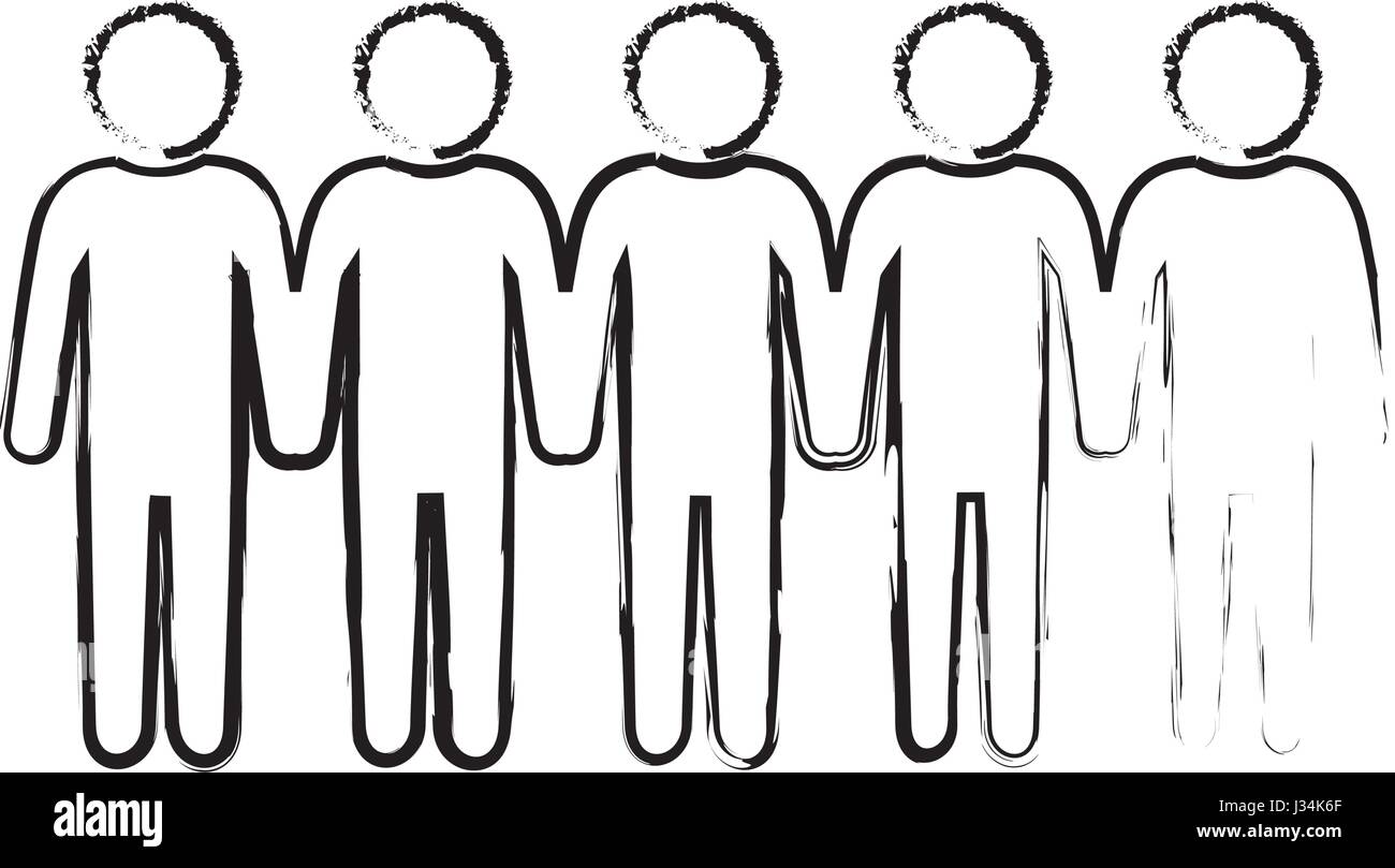 Pittogramma icona persone Illustrazione Vettoriale