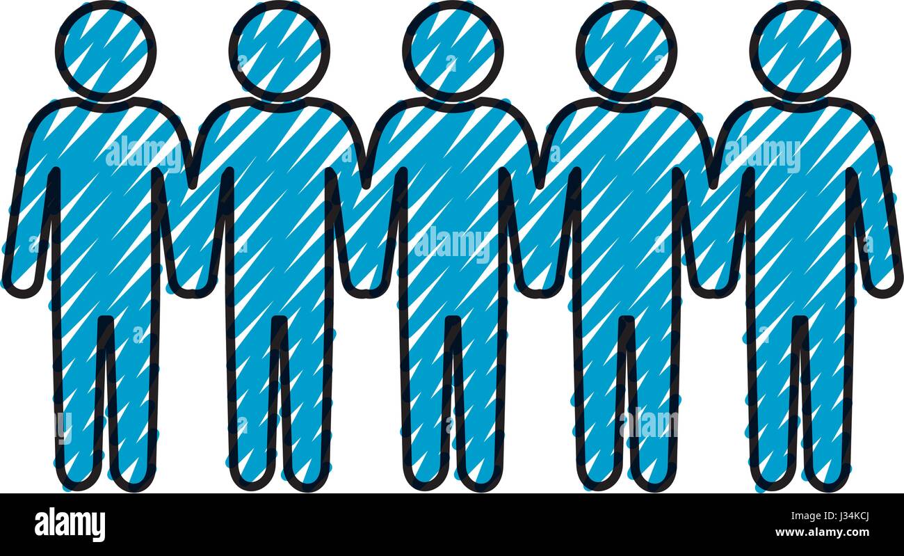 Pittogramma icona persone Illustrazione Vettoriale