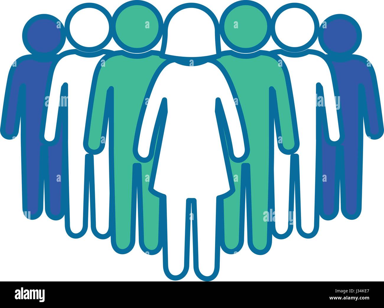 Pittogramma icona persone Illustrazione Vettoriale