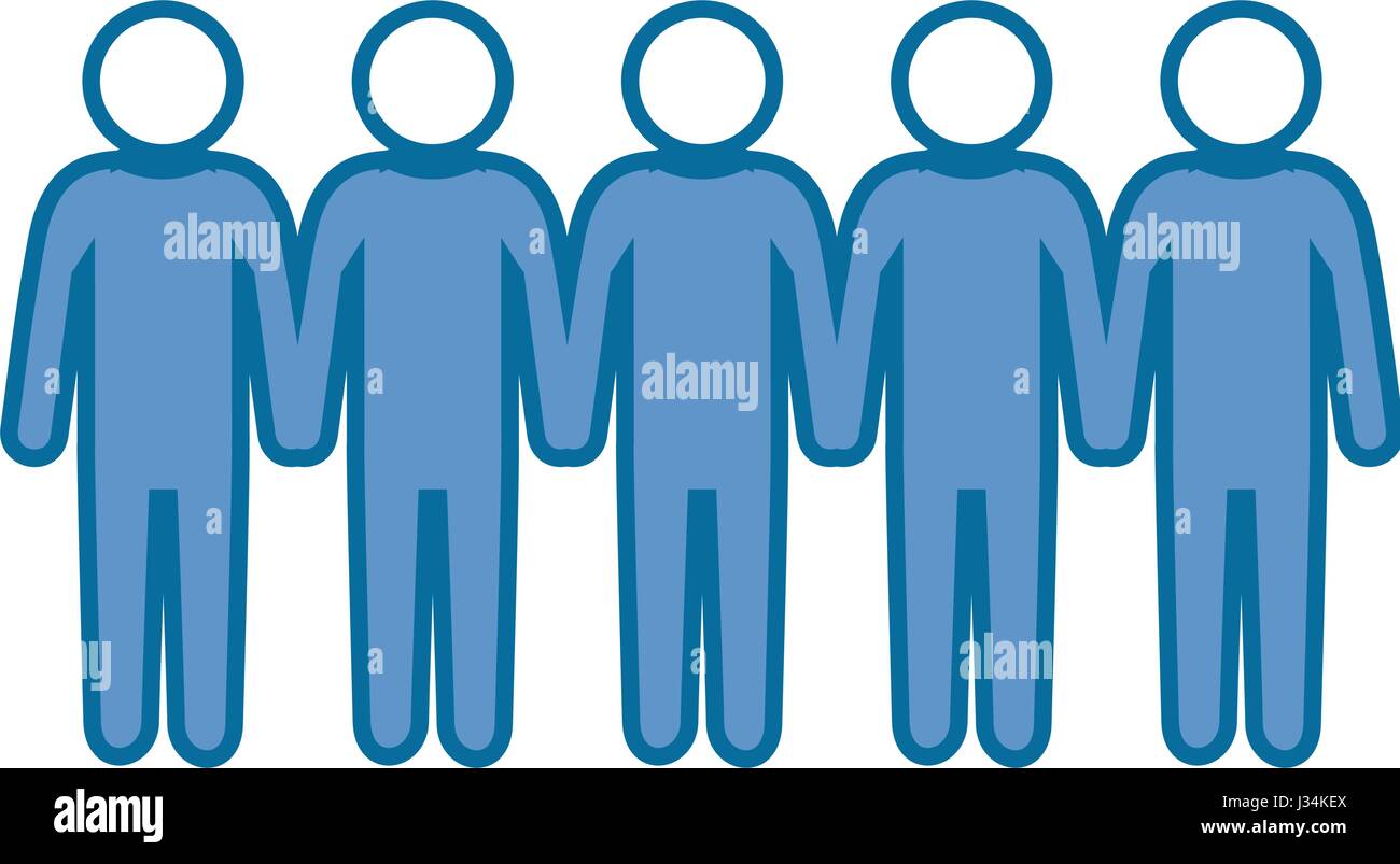 Pittogramma icona persone Illustrazione Vettoriale