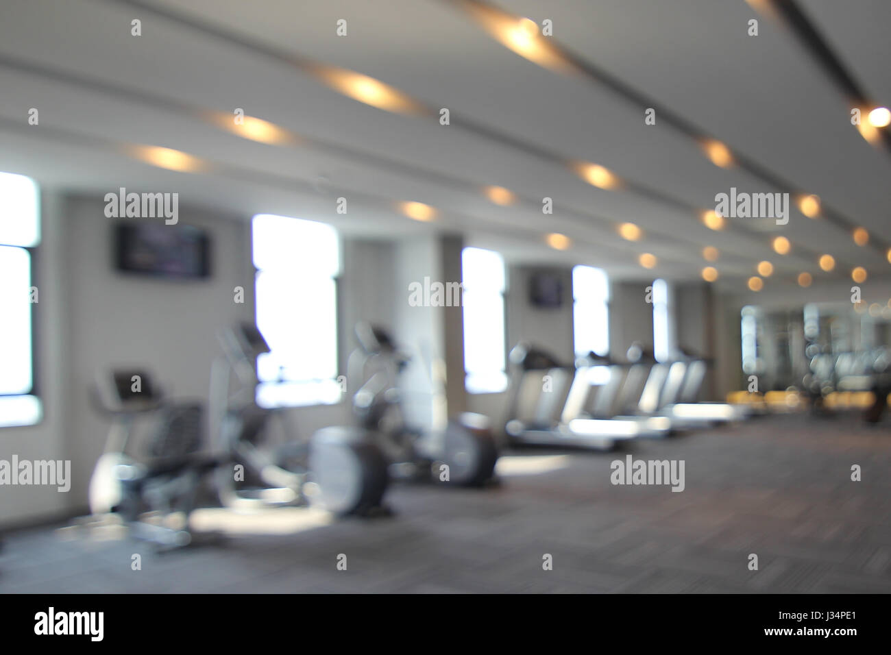 Sfondo astratto ,immagini sfocate centro fitness room Foto Stock