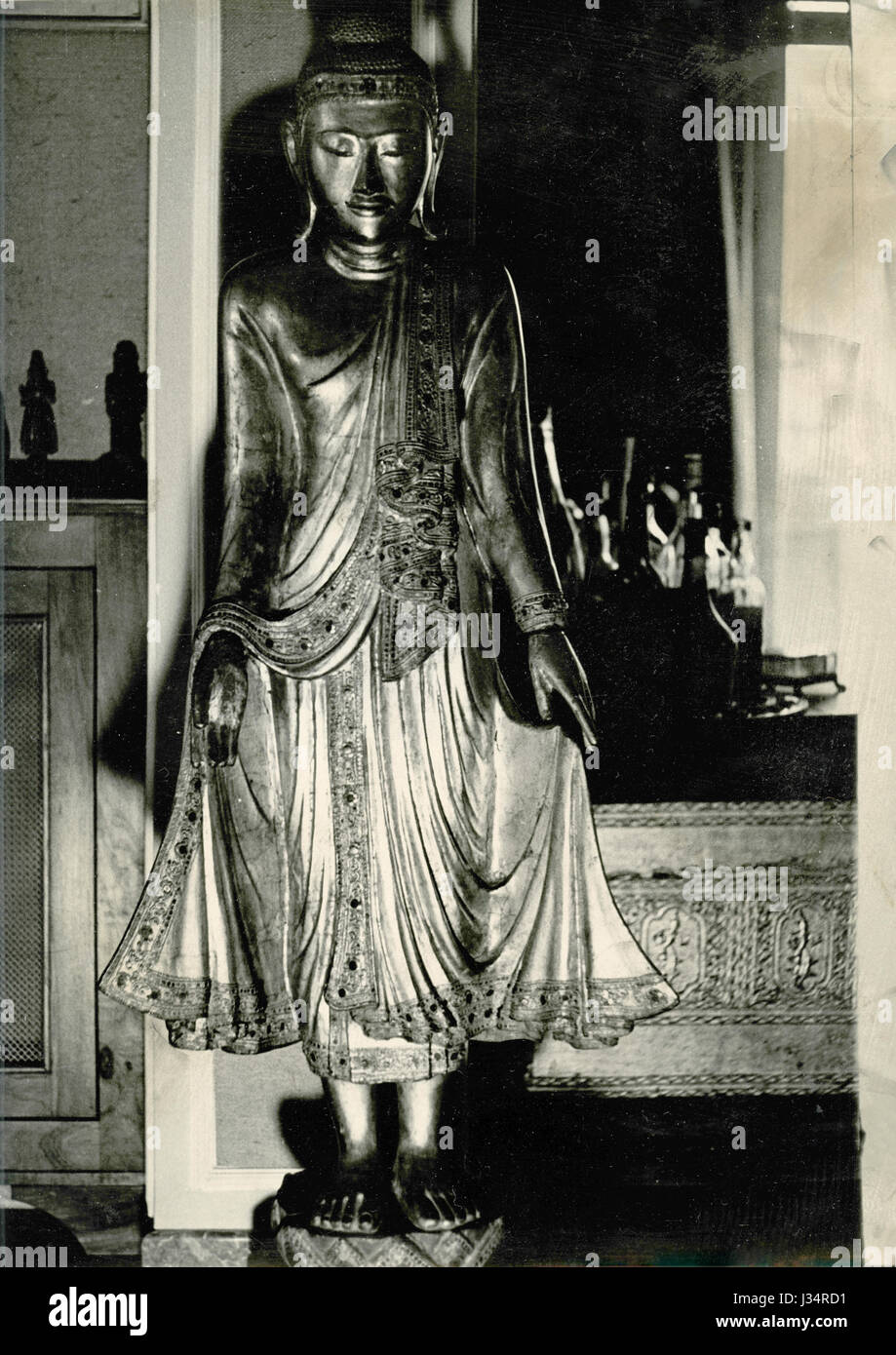 Arte Indiana, statua di Budda Foto Stock