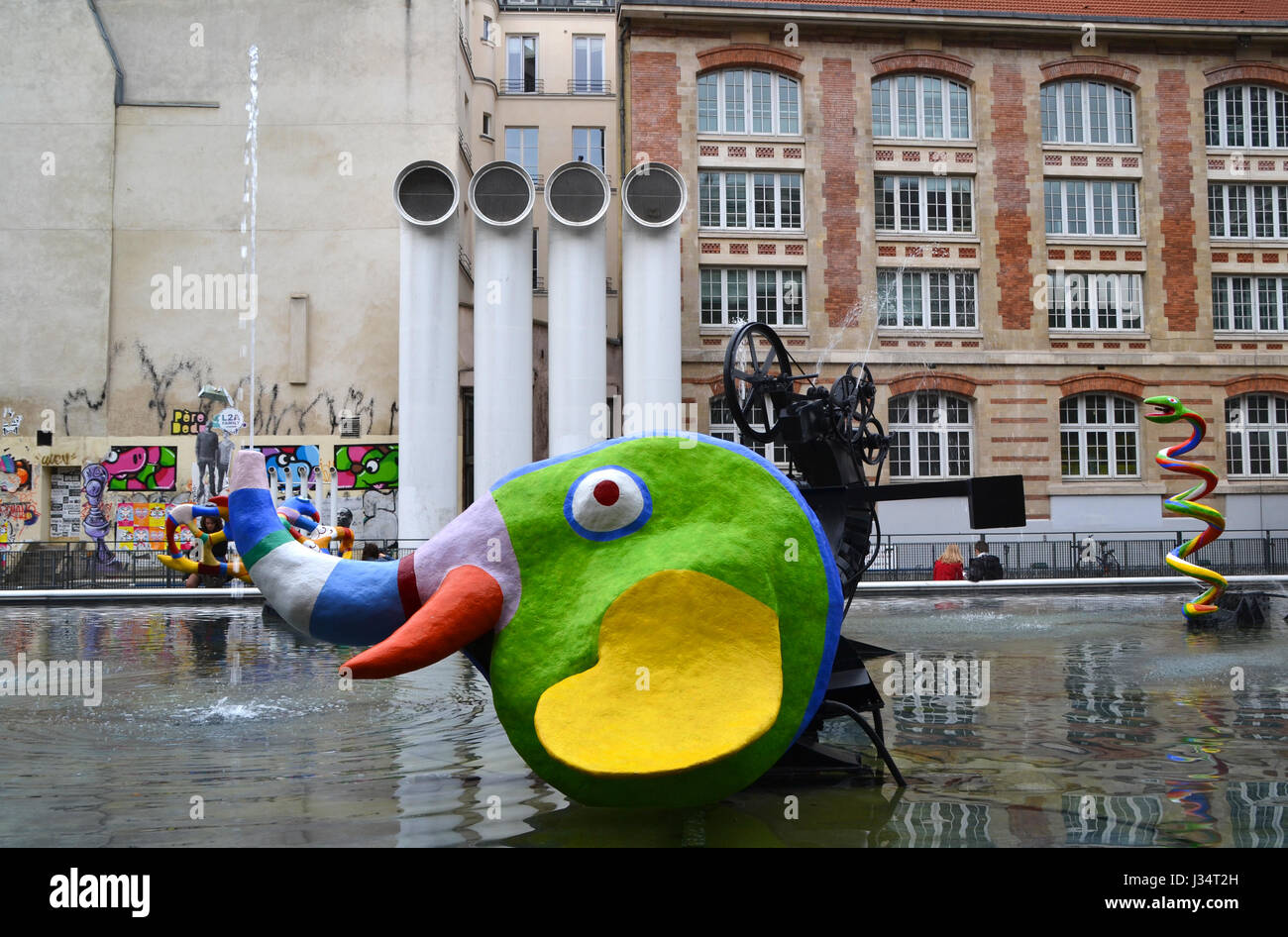 Fontana Stravinsky a Parigi, Francia Foto Stock