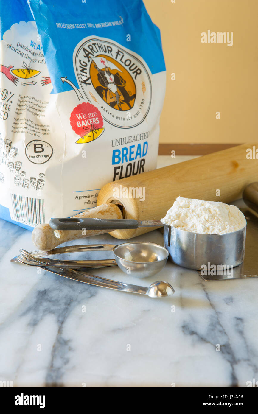 Fare il pane in casa cucina Foto Stock