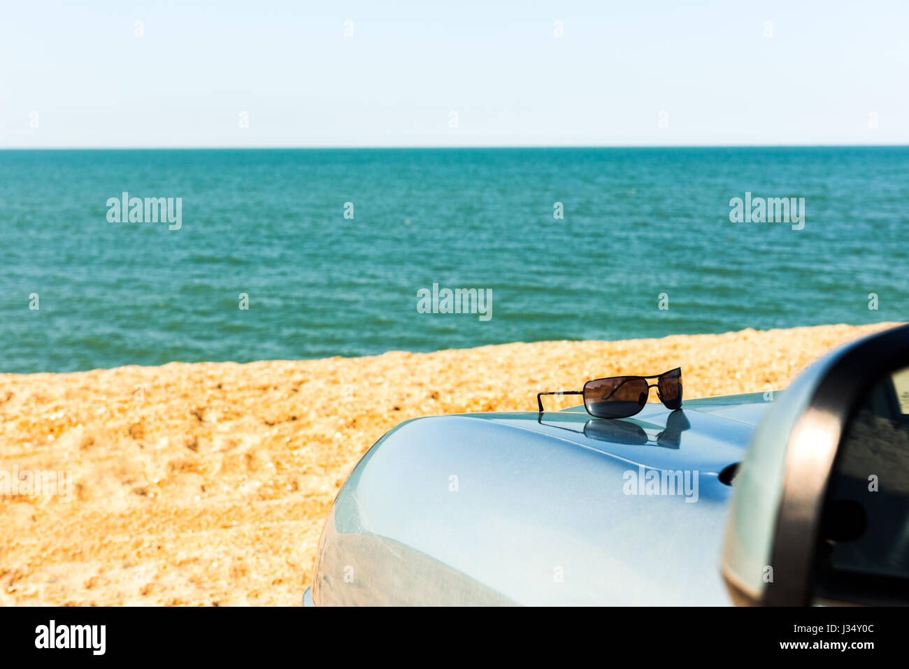 Estate viaggia su auto, viaggio al mare Foto Stock