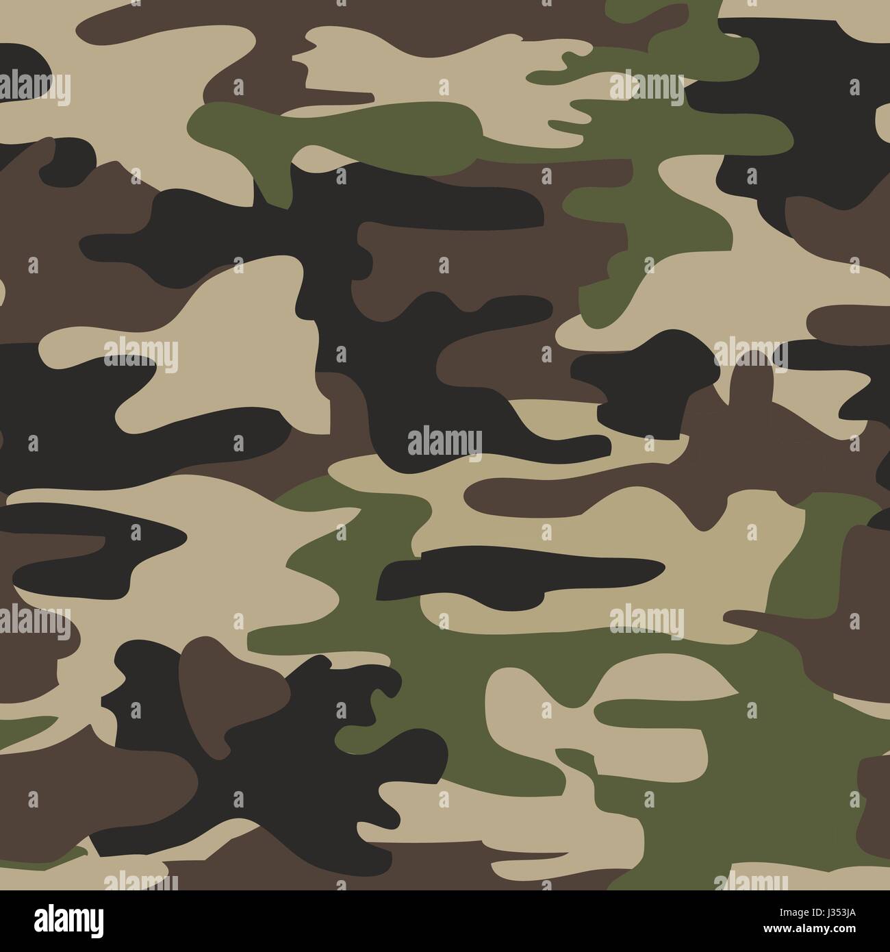 Il camuffamento seamless woodland pattern, illustrazione vettoriale Illustrazione Vettoriale