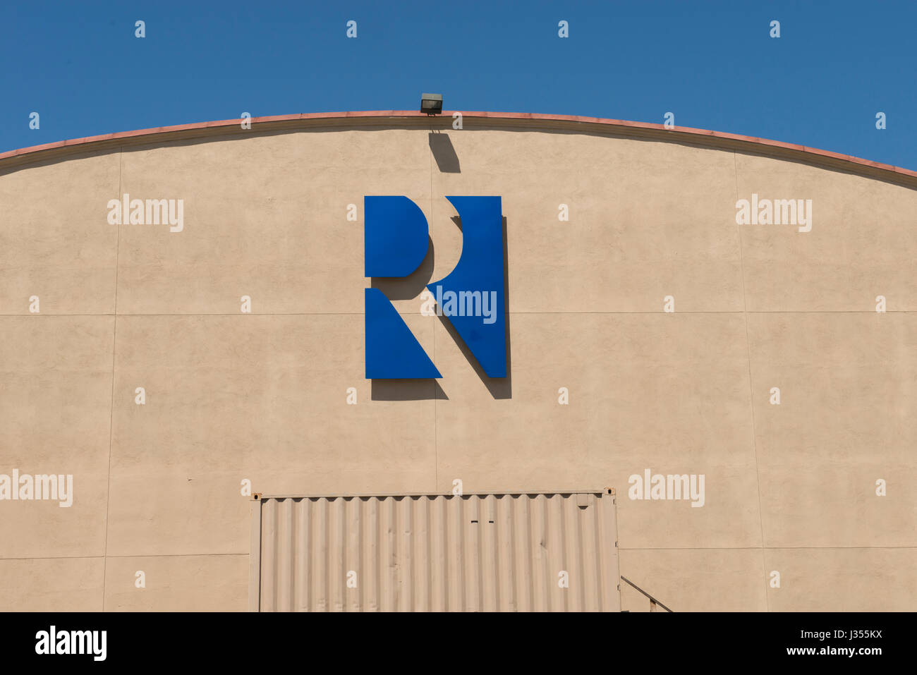 Facciata di edificio a Raleigh Studios di Los Angeles in California Foto Stock