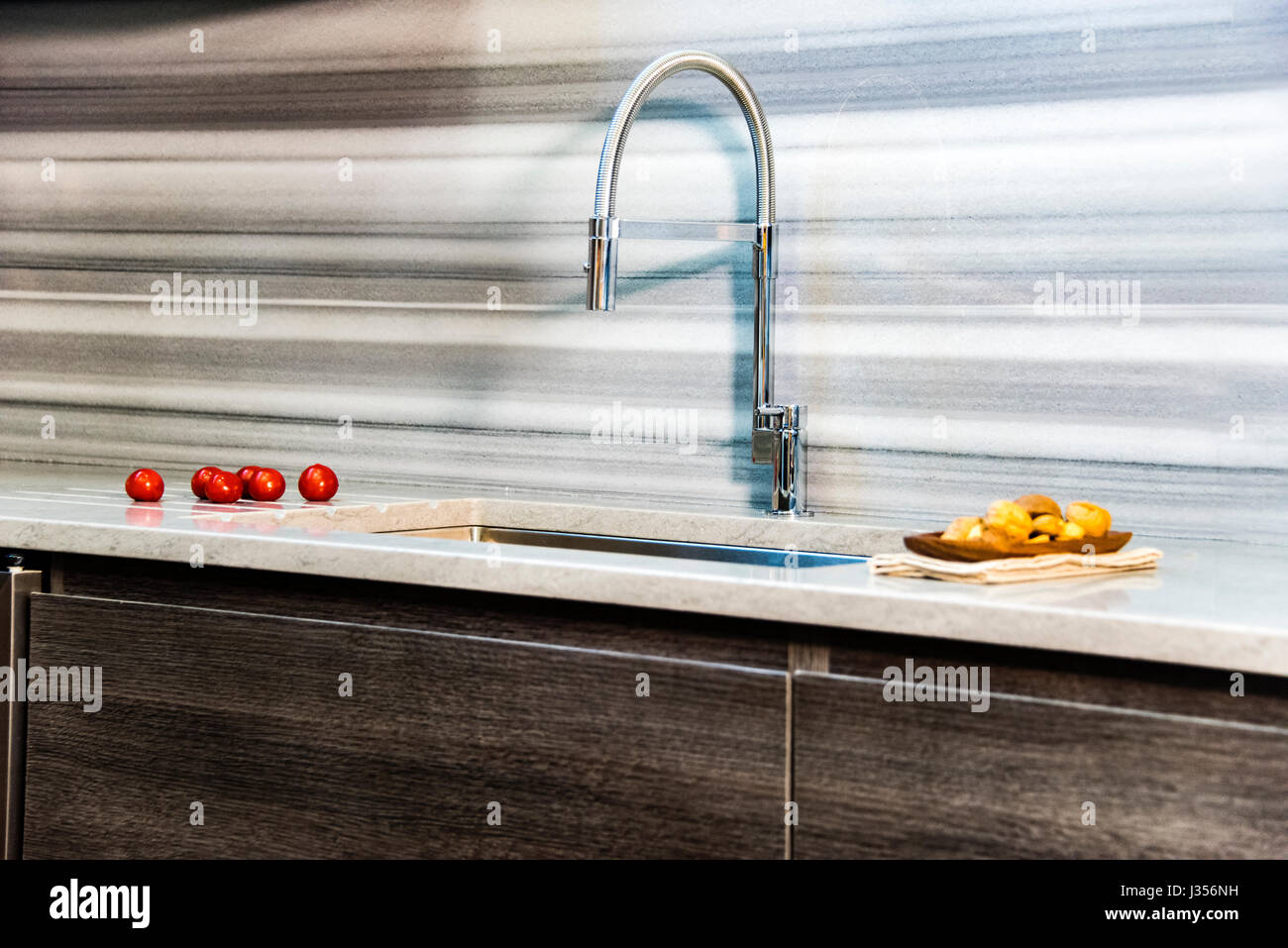 Cucina moderna concetto di piano di lavoro Foto Stock