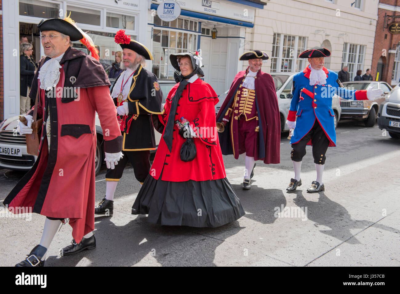 Questo evento è stato originariamente parte di Blandford Forum Georgian Fayre per molti anni ma è ora che si tiene ogni due anni qui a Wimborne Minster. Il com Foto Stock