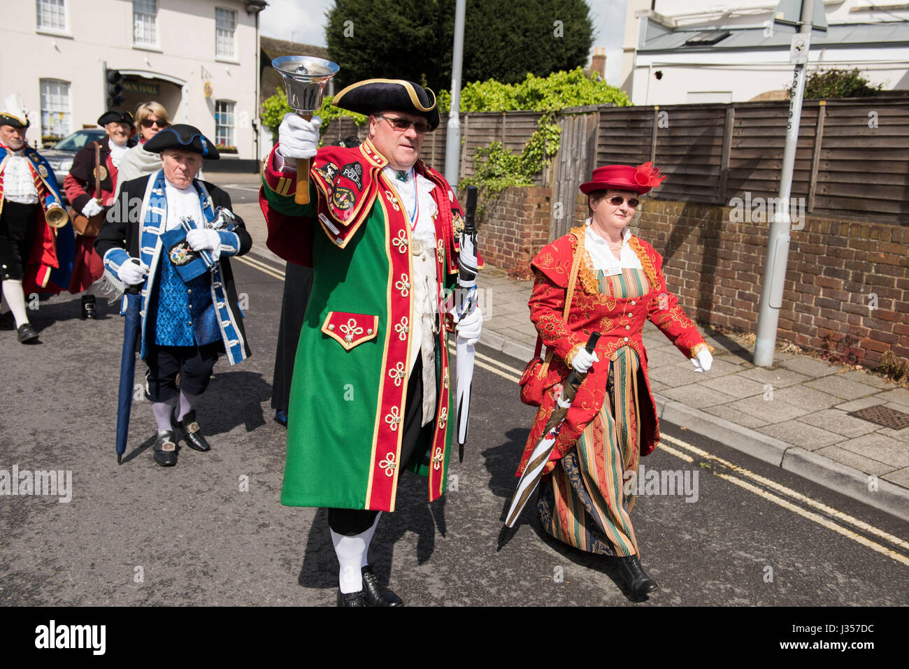 Questo evento è stato originariamente parte di Blandford Forum Georgian Fayre per molti anni ma è ora che si tiene ogni due anni qui a Wimborne Minster. Il com Foto Stock