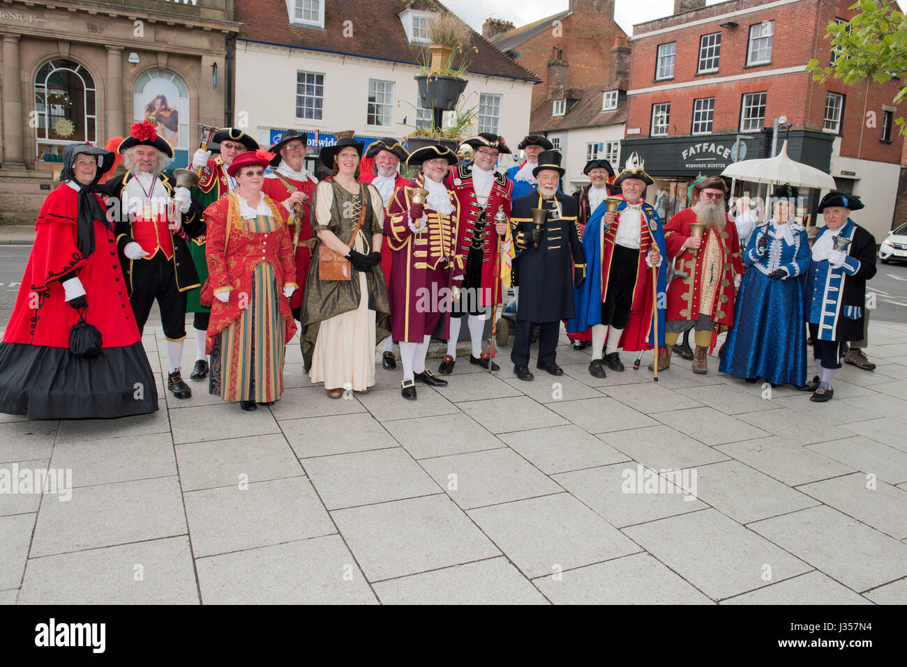 Questo evento è stato originariamente parte di Blandford Forum Georgian Fayre per molti anni ma è ora che si tiene ogni due anni qui a Wimborne Minster. Il com Foto Stock