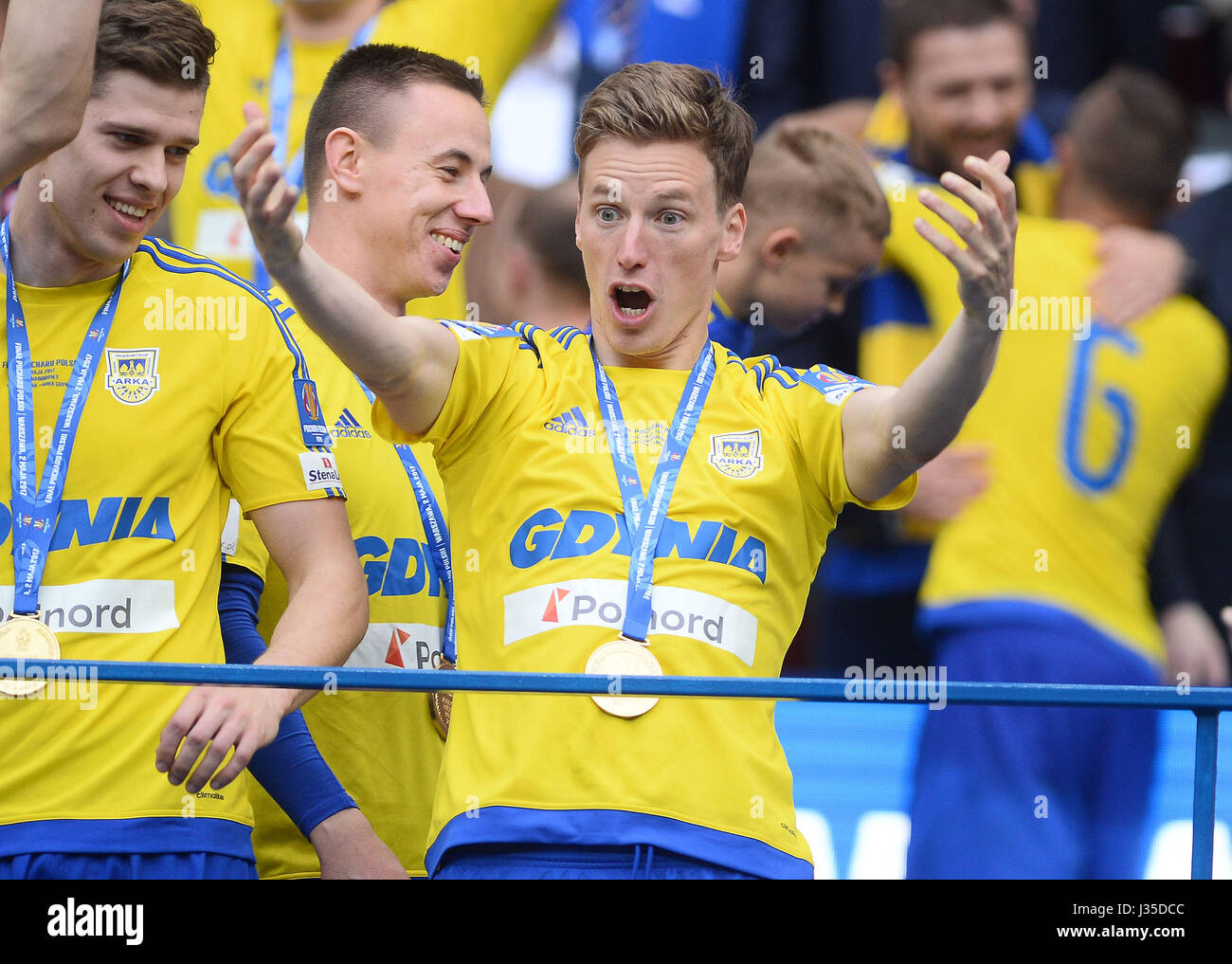 Varsavia, Polonia. Il 2 maggio, 2017. Finale Coppa del polacco 2017: corrispondenza Arka Gdynia - Lech Poznan 2:1 --- Tadeusz Socha Credito: LenorKi/Alamy Live News Foto Stock