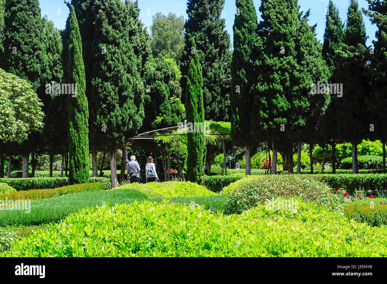 Giardini del Palazzo Marivent, Mallorca, mercoledì 3 maggio 2017 Foto Stock