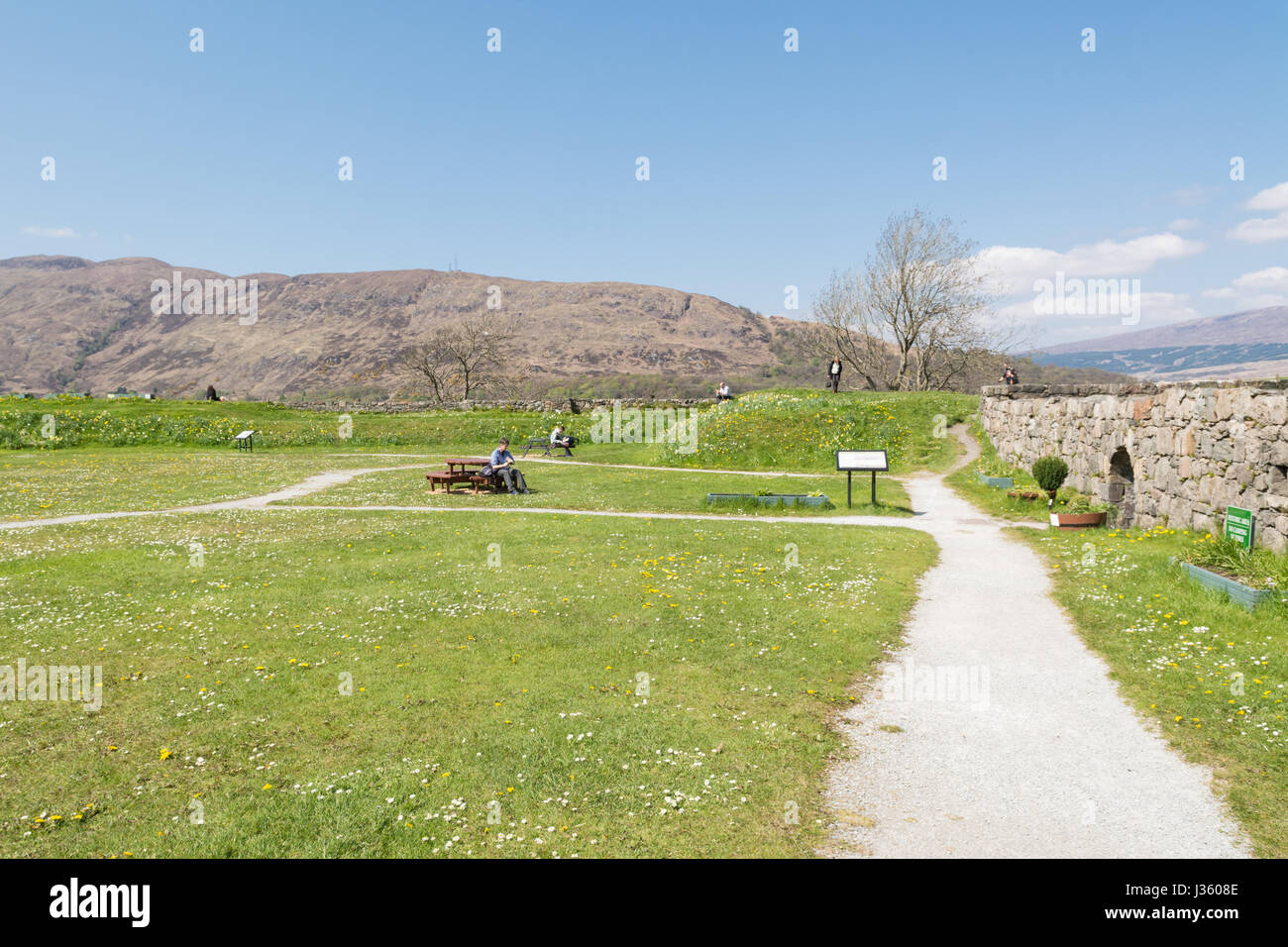 Fort William Caserma Cromwellian Old Fort rimane, Scotland, Regno Unito Foto Stock