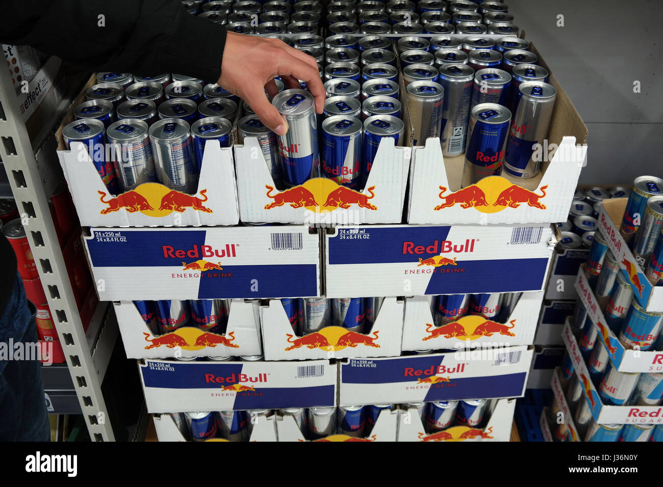 Red Bull energy drink Foto Stock
