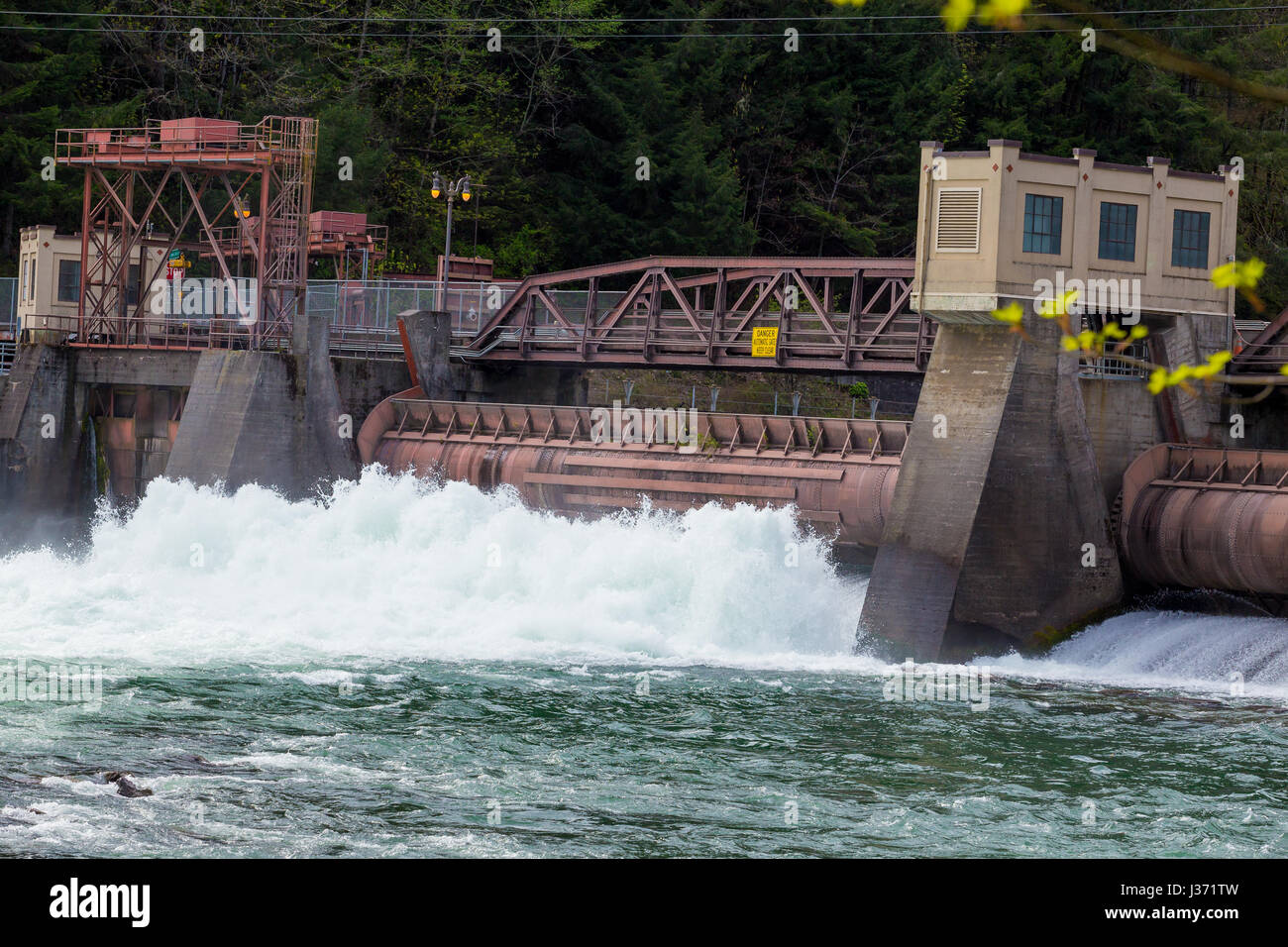 Leaburg diga idroelettrica Foto Stock