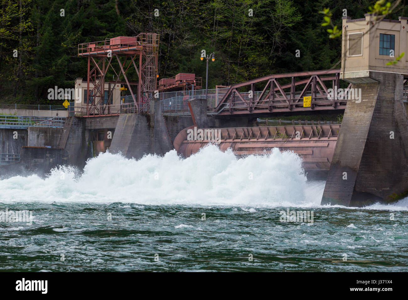 Leaburg diga idroelettrica Foto Stock