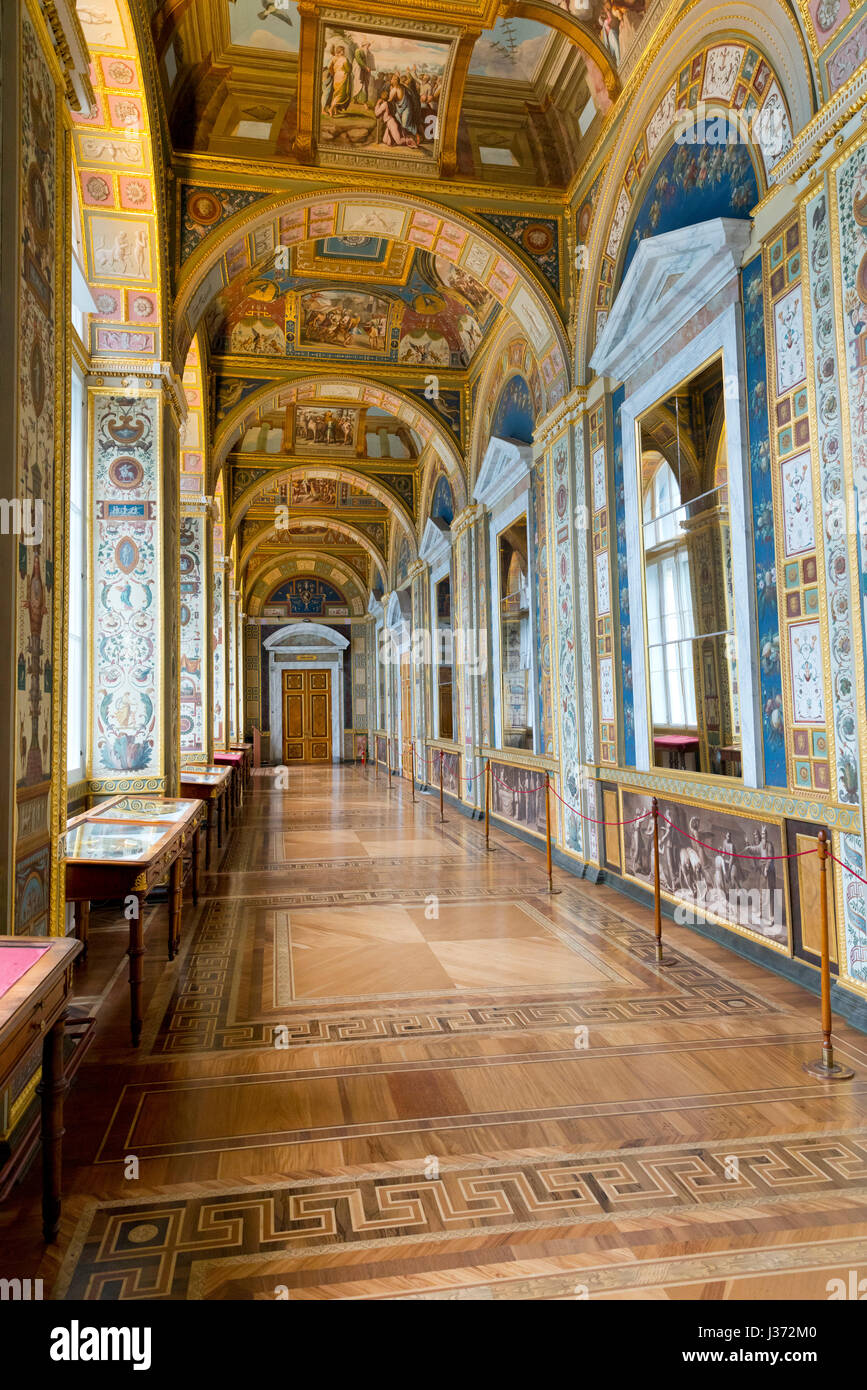 Interno del palazzo d'inverno, membro Hermitage Museum di San Pietroburgo, Russia Foto Stock