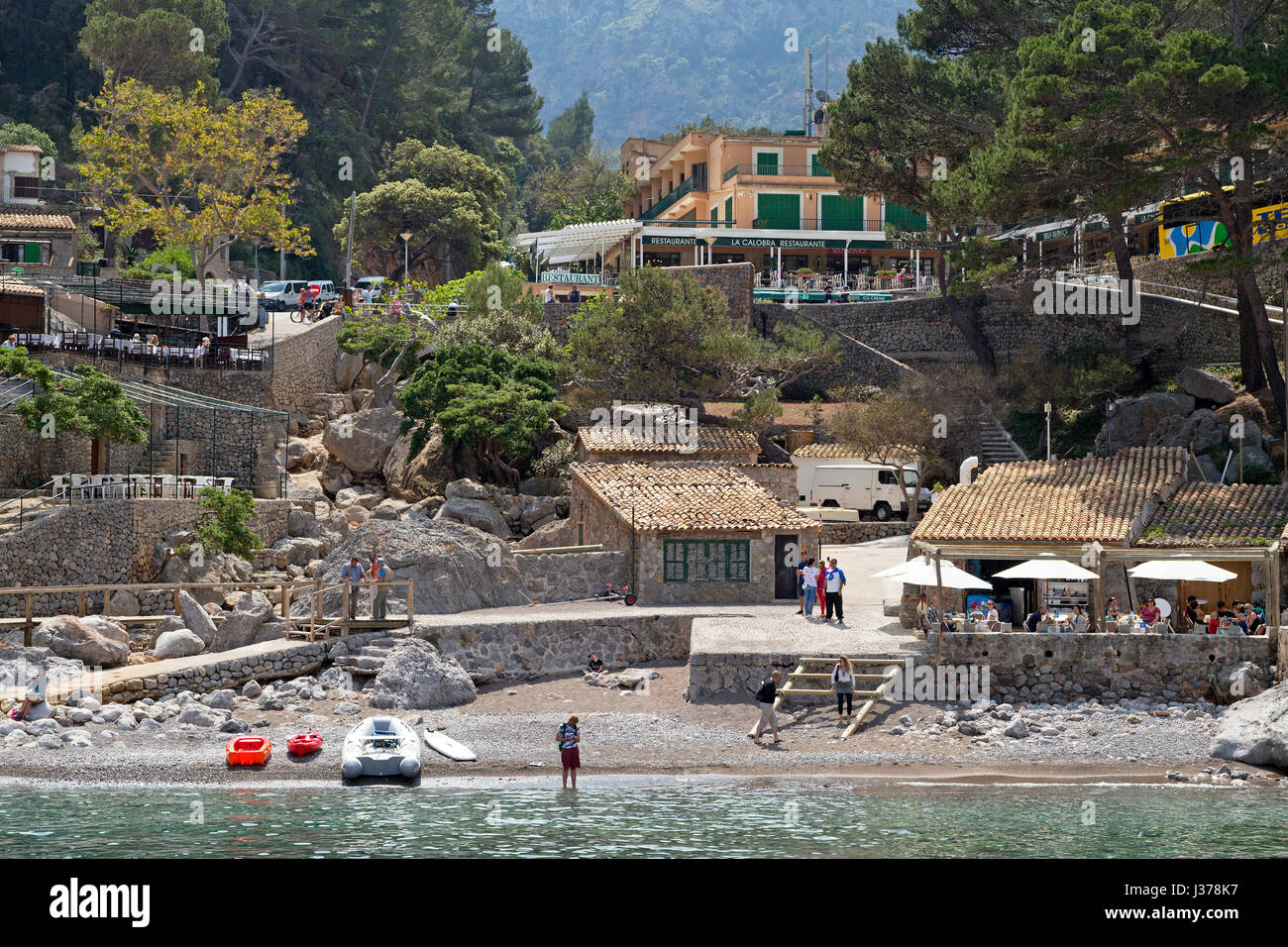 Sa Calobra, Serra de Tramuntana, Mallorca, Spagna Foto Stock