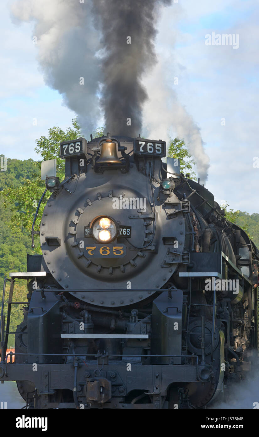 Cuyahoga Valley Scenic Railroad motore a vapore Foto Stock