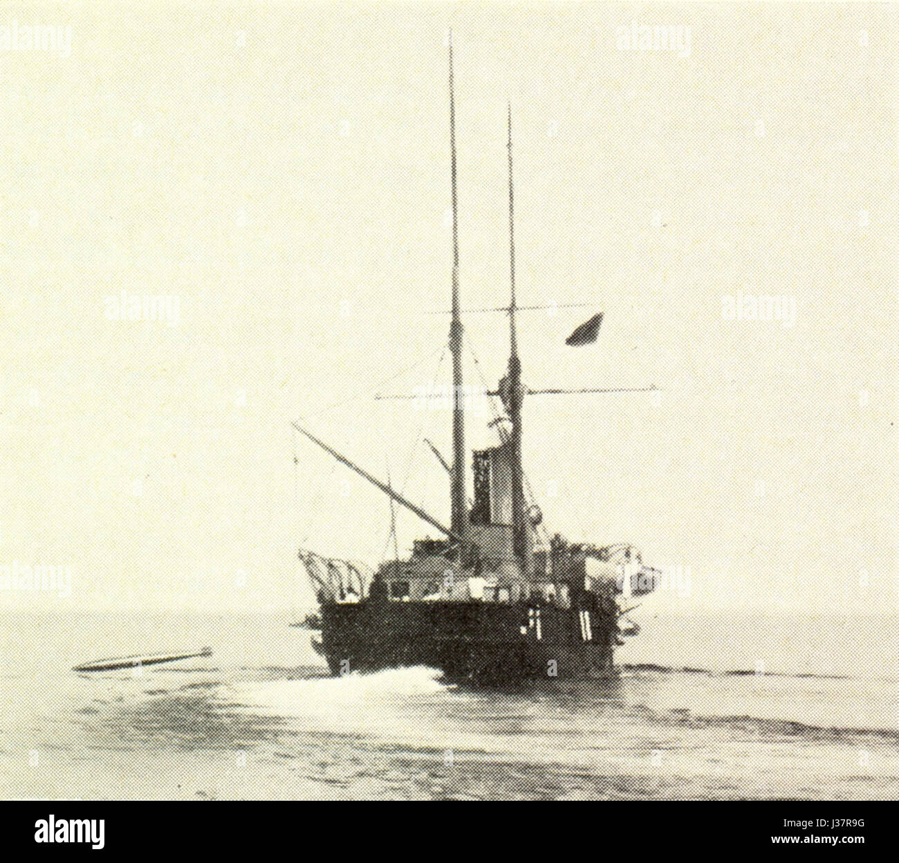La cannoniera danese Esbern Snare, costruita nel 1862, faceva parte della marina danese. Fu coinvolto in azioni navali durante il XIX secolo, mostrando la tecnologia militare e le strategie marittime della Danimarca durante quel periodo. Foto Stock