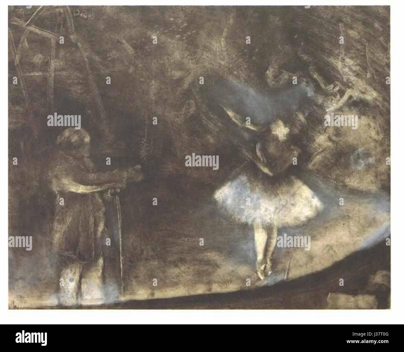 "Degas Der Ballettmeister" si riferisce al dipinto iconico di Edgar Degas, "The Ballet Master". Questo pezzo mette in mostra l'esperienza di Degas nel catturare il movimento e il balletto, riflettendo il suo ruolo nell'impressionismo francese. Foto Stock
