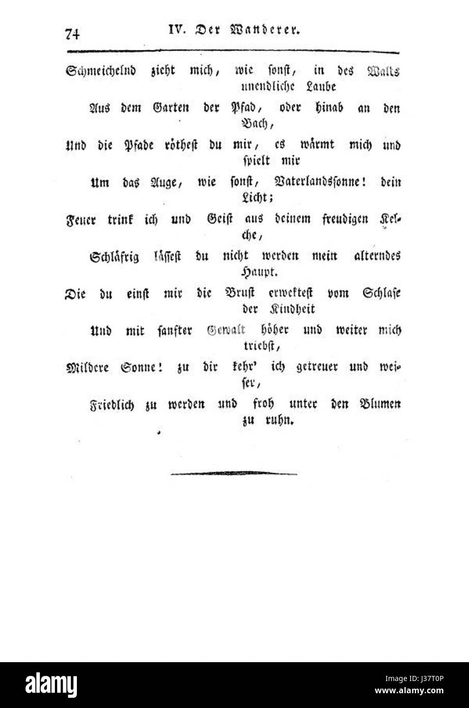 Questo titolo si riferisce a "Der Wanderer", una pubblicazione letteraria tedesca, probabilmente dell'epoca romantica. Può includere scritti sulla natura, i viaggi o l'esplorazione filosofica, basati sul suo contesto storico. Foto Stock