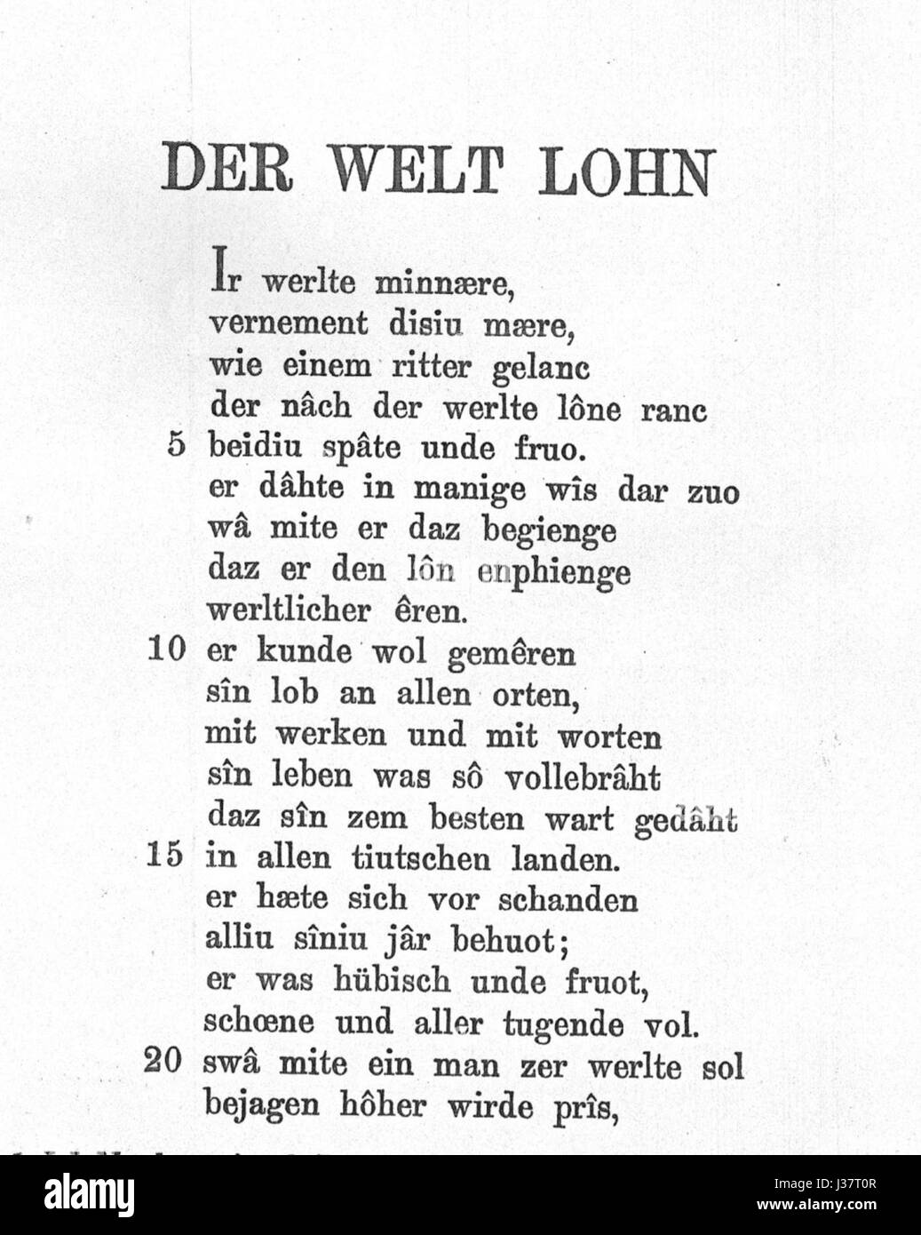 Der Welt Lohn 001 Foto Stock