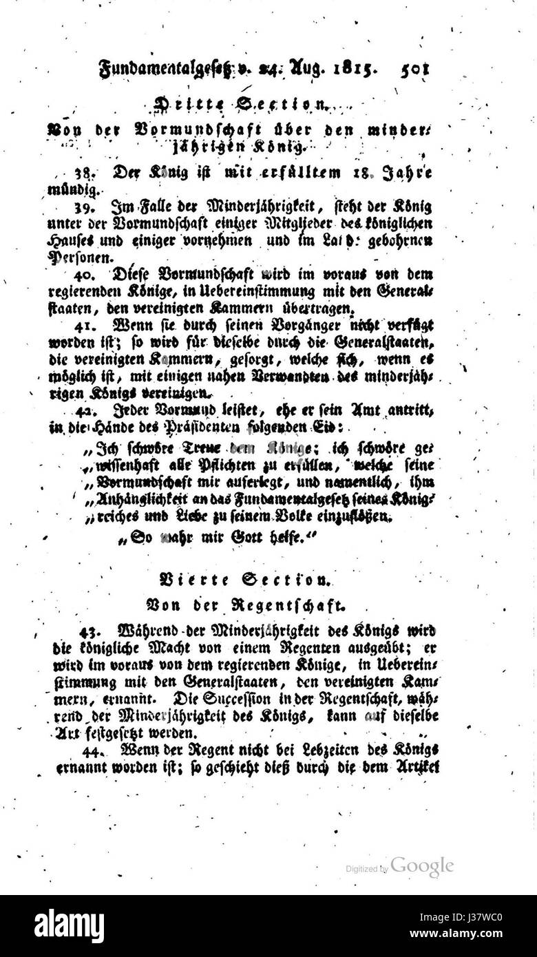 Costituzione der europaeischen staaten 517 Foto Stock