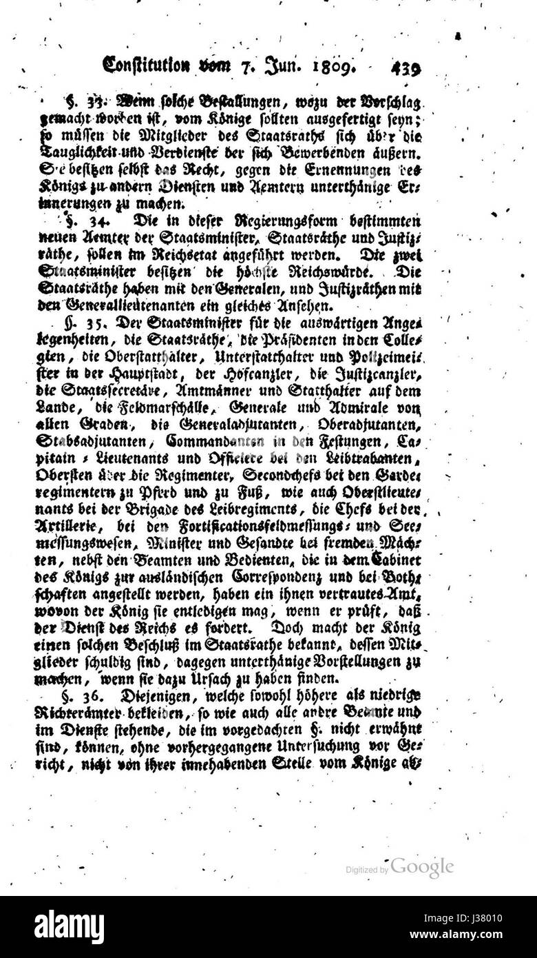 Costituzione der europaeischen staaten 457 Foto Stock