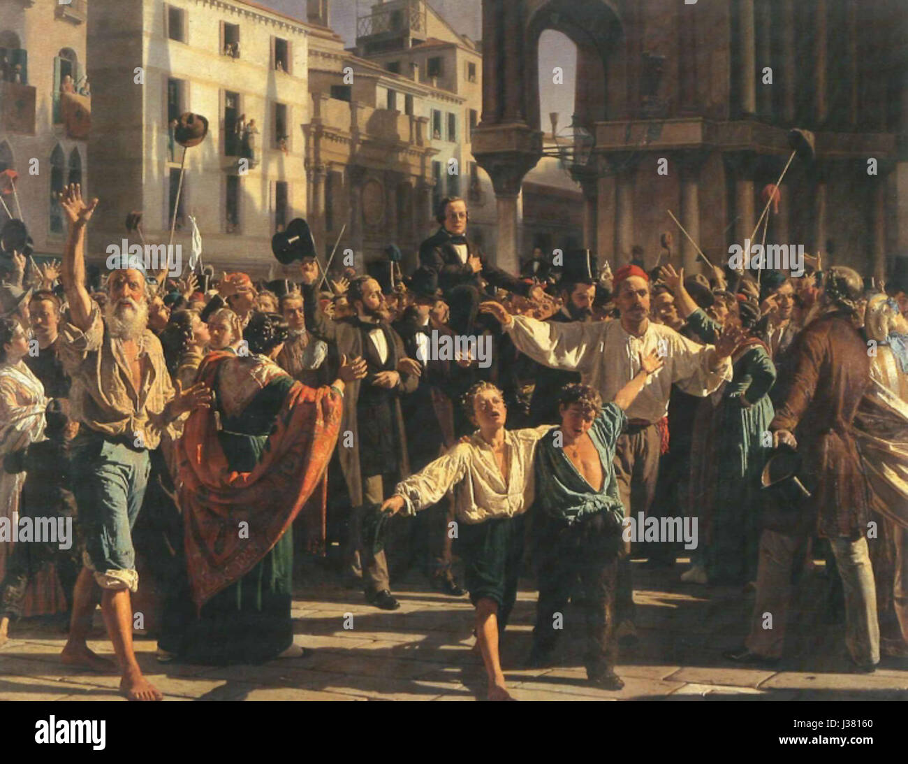 Daniele Manin è stato un importante politico italiano e leader durante la Repubblica di Venezia nel 1848. Giocò un ruolo chiave nel movimento indipendentista veneziano, sostenendo la libertà dal dominio austriaco. Foto Stock