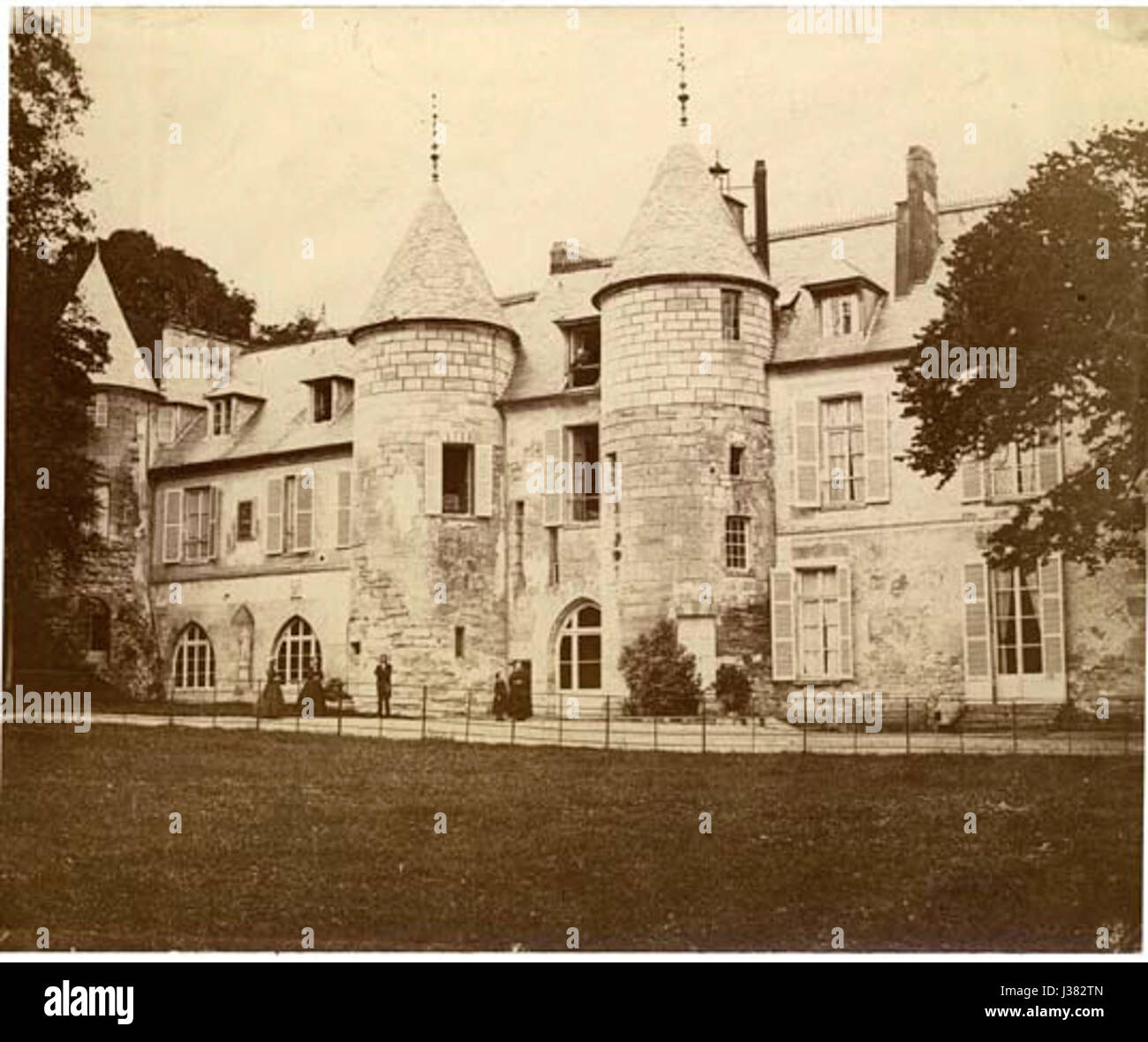 Lo Chateau de Vaux, costruito nel XVII secolo, è qui raffigurato in una rappresentazione del 1887. È famosa per la sua grande architettura e i giardini, un tempo appartenuti a Nicolas Fouquet, sovrintendente delle finanze di Luigi XIV Foto Stock