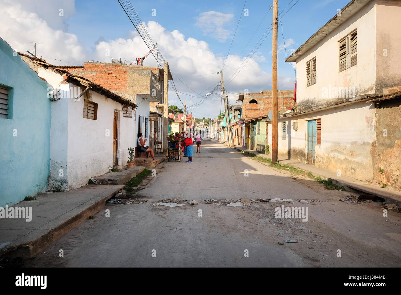 Strada locale vita in Trinidad, Sancti Spiritus, Cuba. Foto Stock