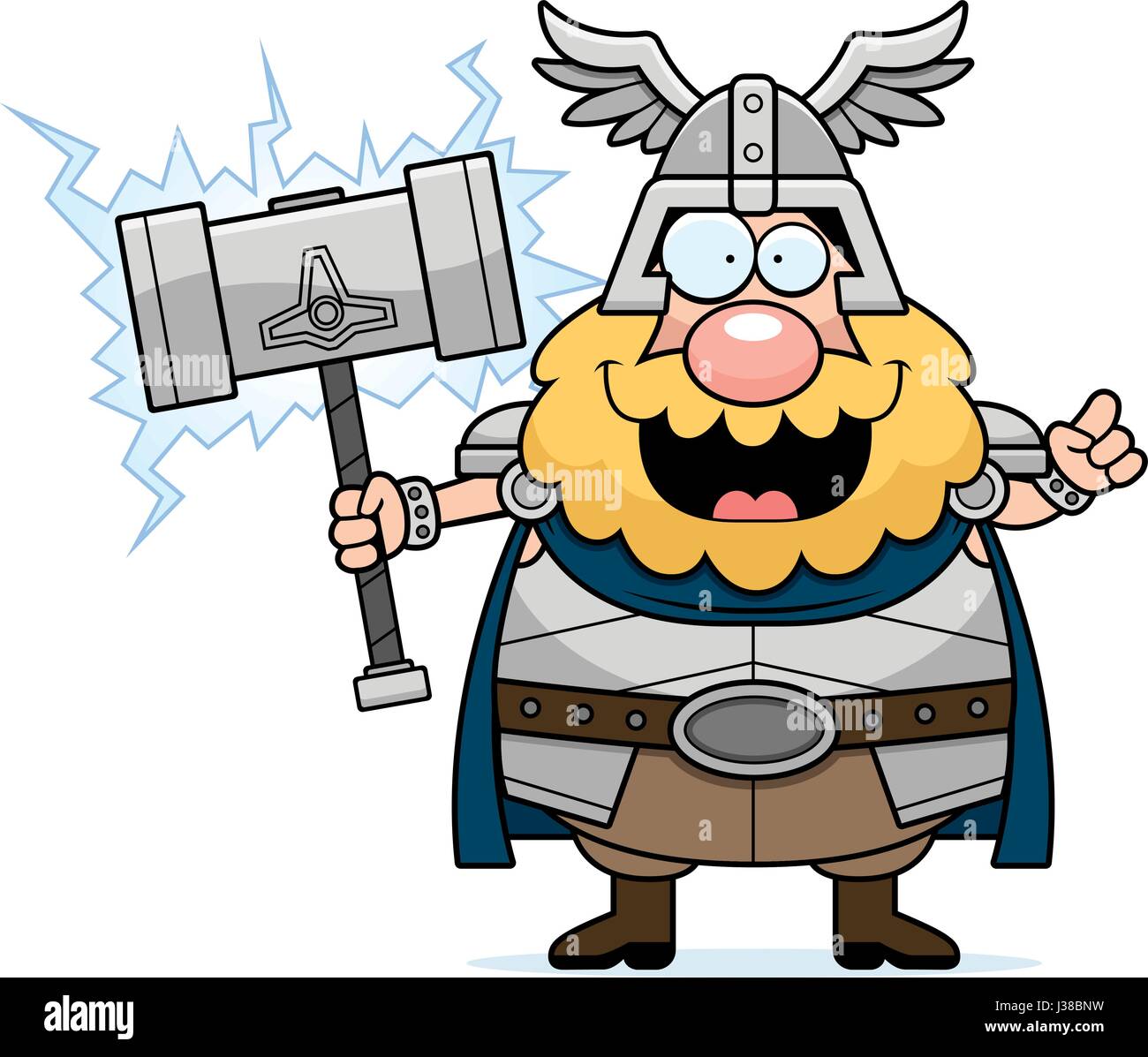 Un cartoon illustrazione di Thor con un'idea Immagine e Vettoriale - Alamy