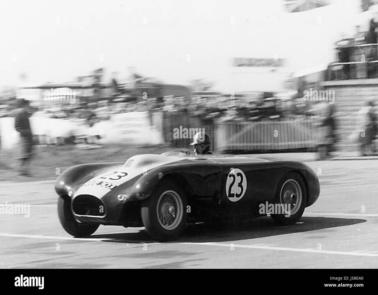 Il Lister, Archie Scott Brown, Silverstone 1955 Foto Stock
