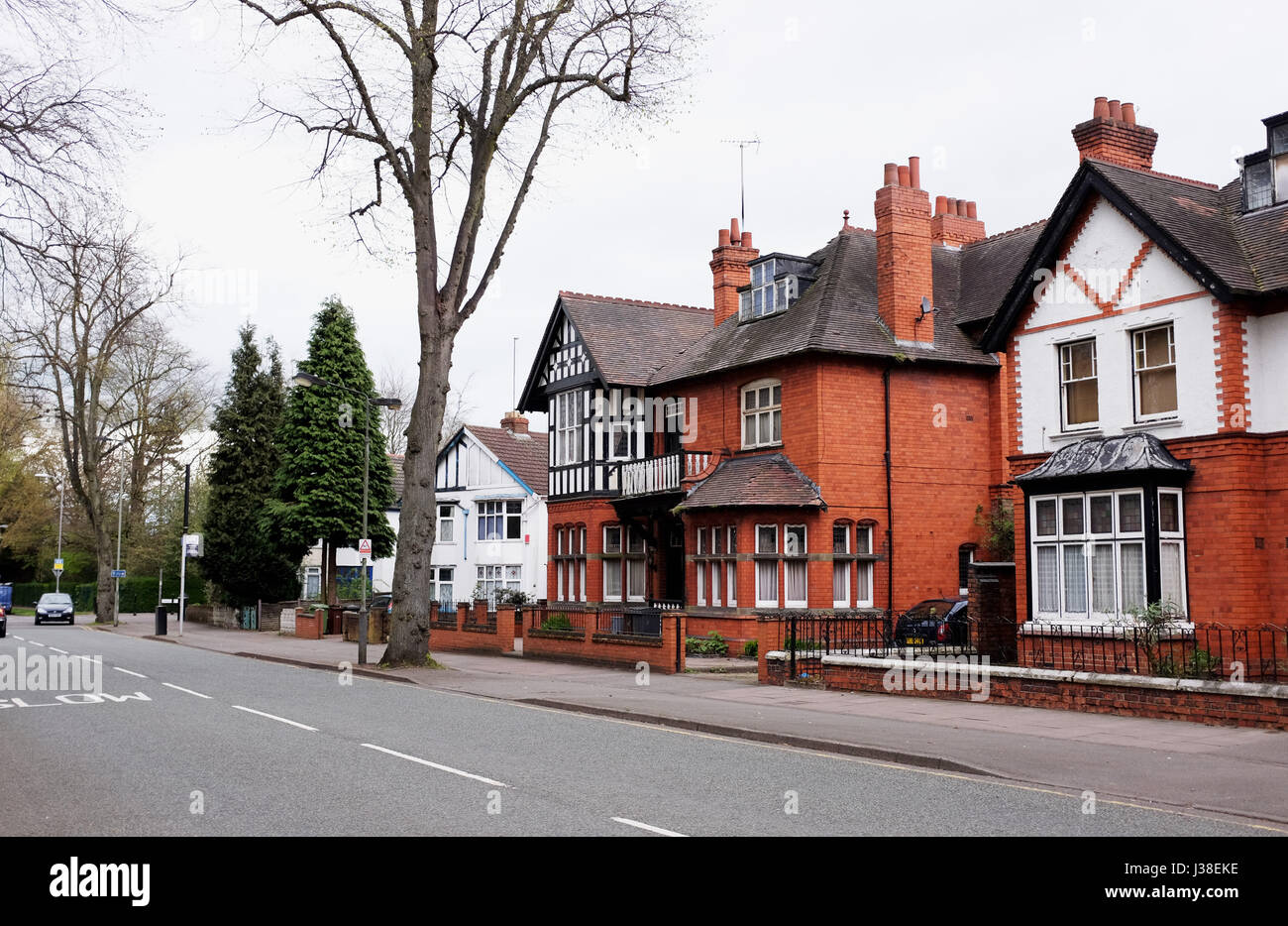 Smart zona residenziale nei pressi del parco a Wolverhampton West Midlands, Regno Unito Foto Stock