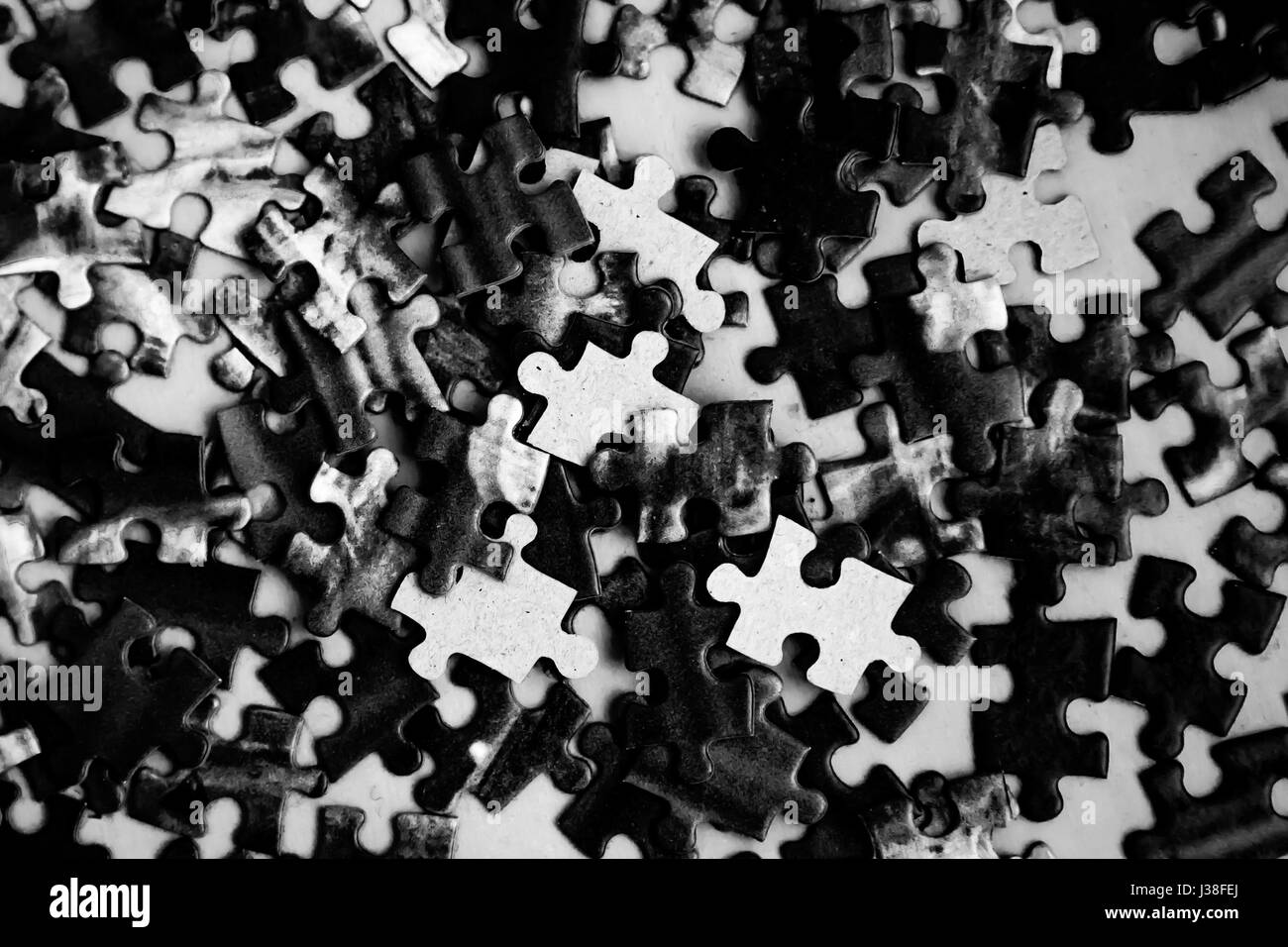 Pezzi del puzzle Foto Stock