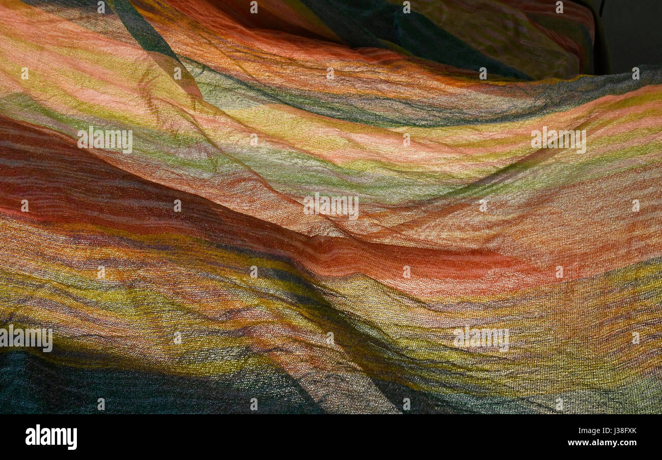 Missoni colorata texture vista alla sede di Sumirago, in Italia. Foto Stock
