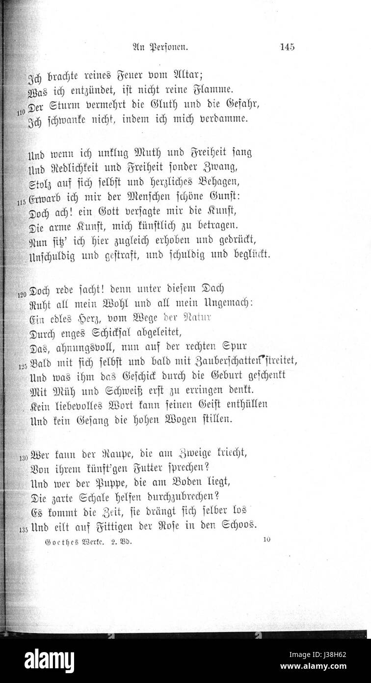 Questo si riferisce probabilmente a una voce o evento specifico legato a Johann Wolfgang von Goethe, in particolare alla città di Ilmenau, in Germania. Il numero "145" potrebbe indicare un documento o un punto di riferimento nel contesto delle opere o della vita di Goethe. Foto Stock