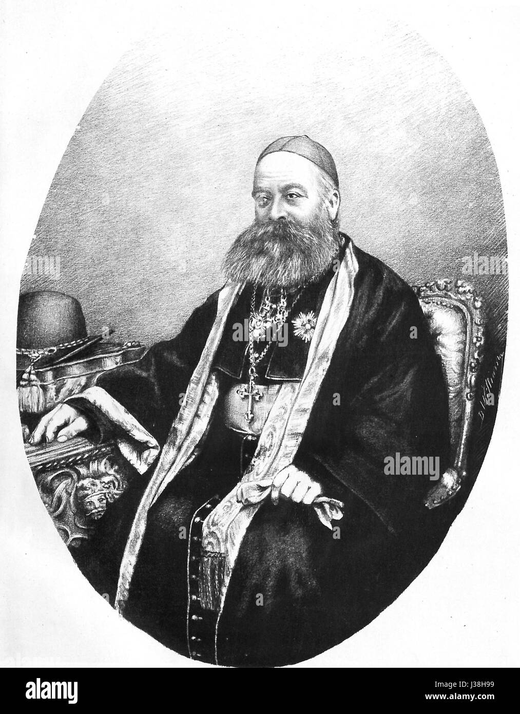 Questo titolo si riferisce probabilmente a una figura storica, D. William Ignace Paoli, vescovo di Nicopolis e Bucarest. Potrebbe includere documenti, opere d'arte o scritti sulla sua vita e sul suo lavoro, che riflettono i suoi contributi ecclesiastici e culturali. Foto Stock