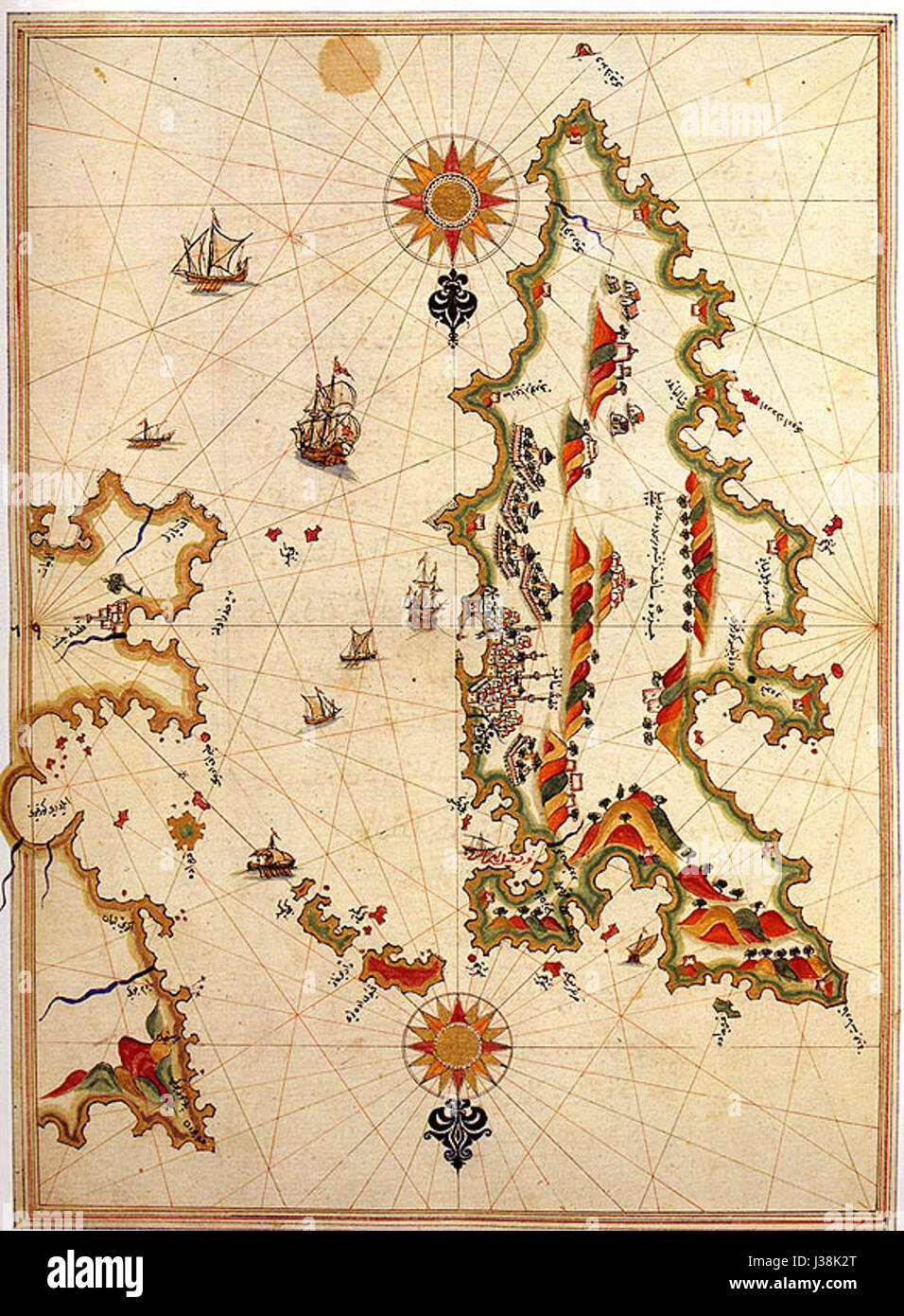 Chios da Piri Reis Foto Stock