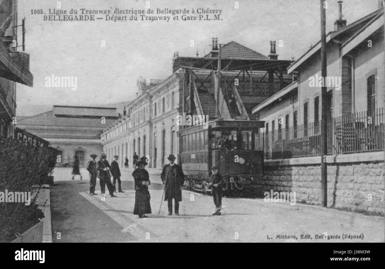 "Partenza dalla stazione PLM" si riferisce alla partenza storica della stazione ferroviaria Paris-Lyon-MÃ©diterranÃ©e, un fulcro chiave nello sviluppo delle ferrovie francesi e simbolo dell'innovazione dei trasporti del XIX secolo. Foto Stock