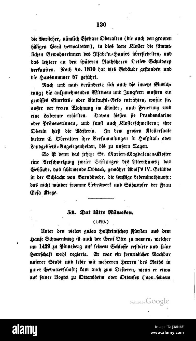 "De Beneke Hamburgische Geschichten und Sagen" è una raccolta di storie e leggende hamburgiane che mostrano il ricco folklore di Amburgo, Germania, del XIII secolo, preservando le narrazioni regionali e il patrimonio culturale. Foto Stock